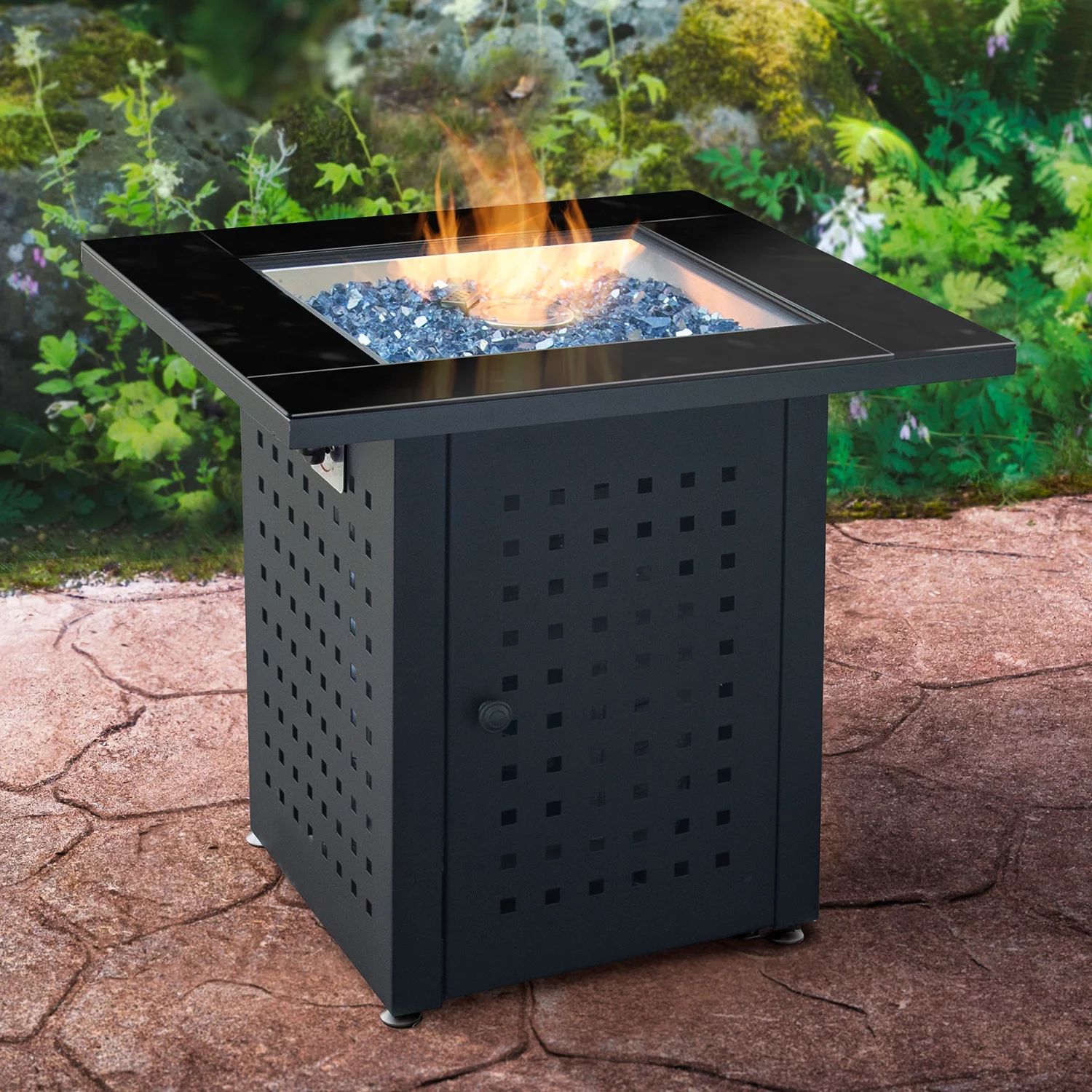 Pleasant Hearth OFG012T Lockwood Propane Gas Fire Pit Table