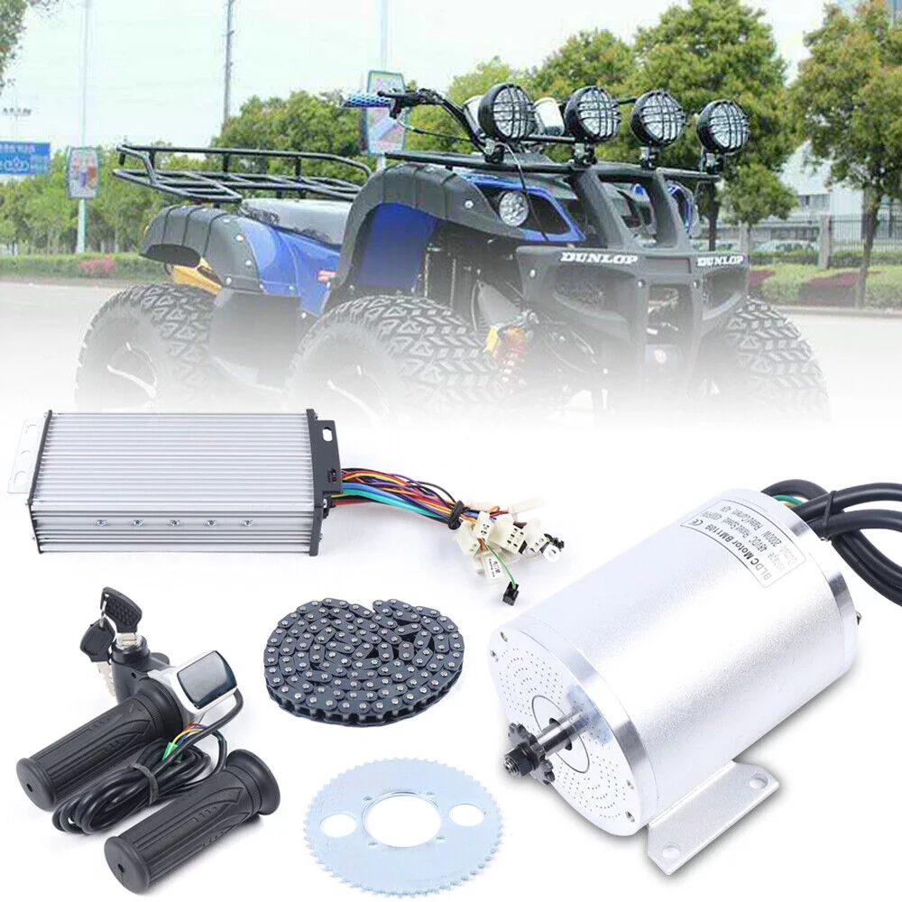 Miumaeov 48V 2000W Electric High Speed DC Brushless Motor Conversion Kit with Controller For DIY E-bike Scooter Bicycle