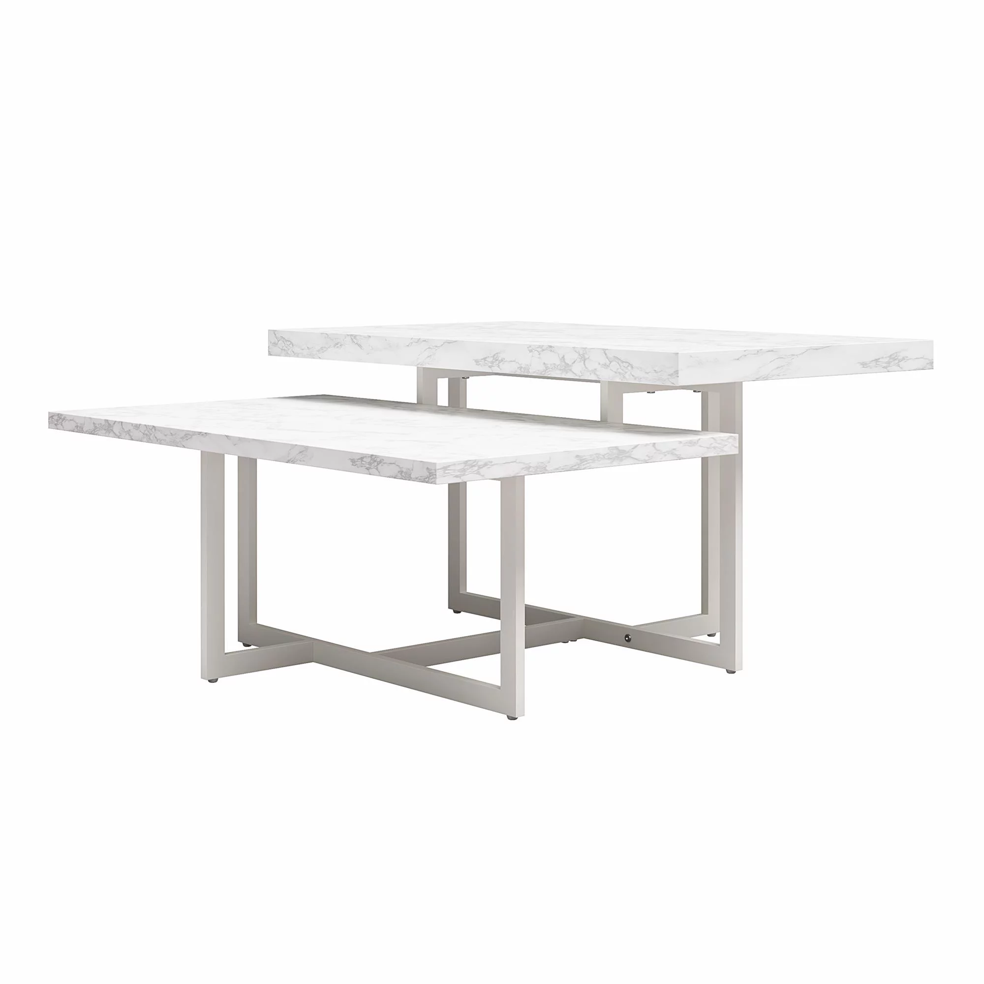 CosmoLiving by Cosmopolitan Brielle Coffee Table, White Faux Marble