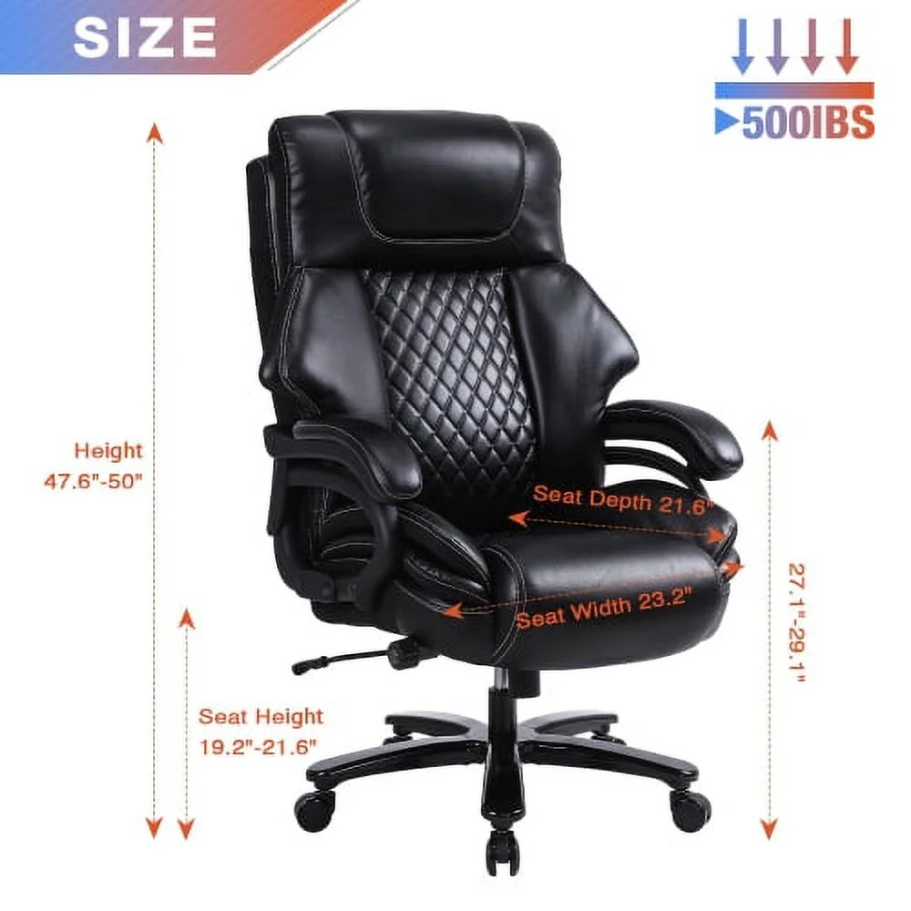 JHOOTUUO Vanbow.Office Chair.Heavy and tall adjustable executive Big and Tall Office Chair