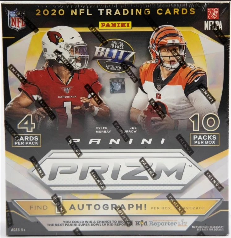2020 Panini NFL Prizm Football Mega Box (Neon Green Pulsar Prizms)