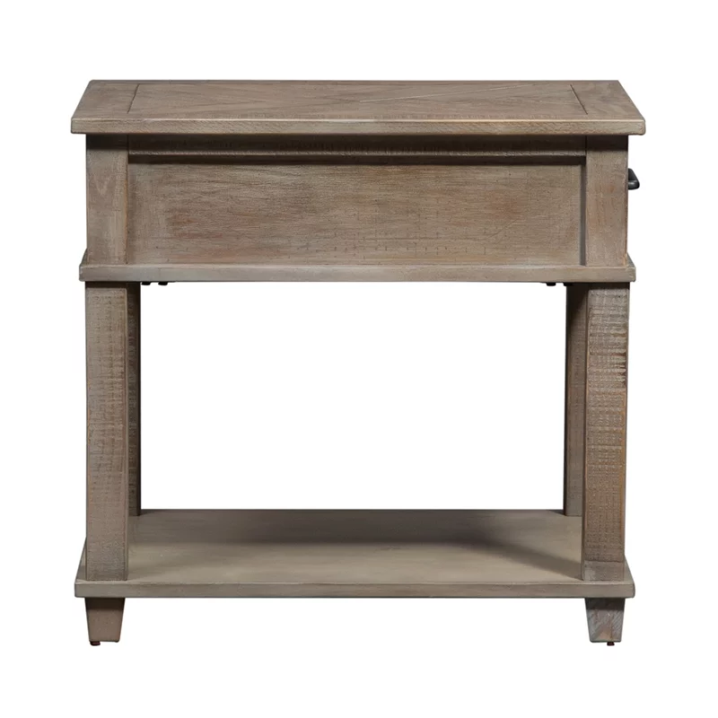 Parkland Falls Light Brown Rectangular End Table