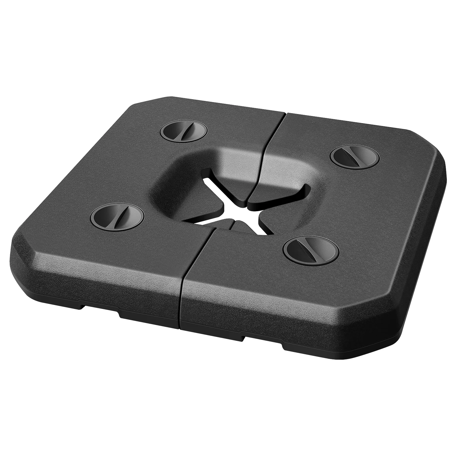 2 Pieces Patio Umbrella Base, Water & Sand Filled Weighted Outdoor Umbrella Base, Heavy Duty Square Cantilever Offset Umbrella Base, Wind-Resistant Umbrella Base for 8 9 10FT Umbrella, 310lbs Capacity