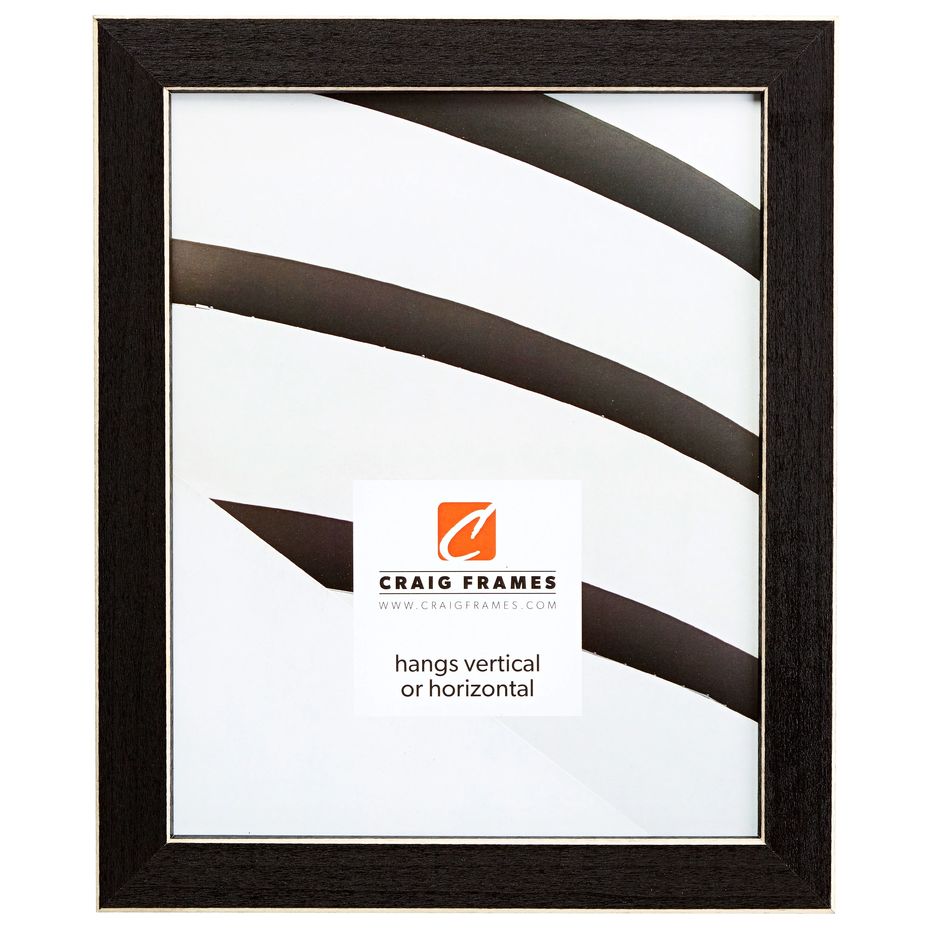 Craig Frames Shaker 286, 14x18 inch Picture Frame, Black Solid Wood