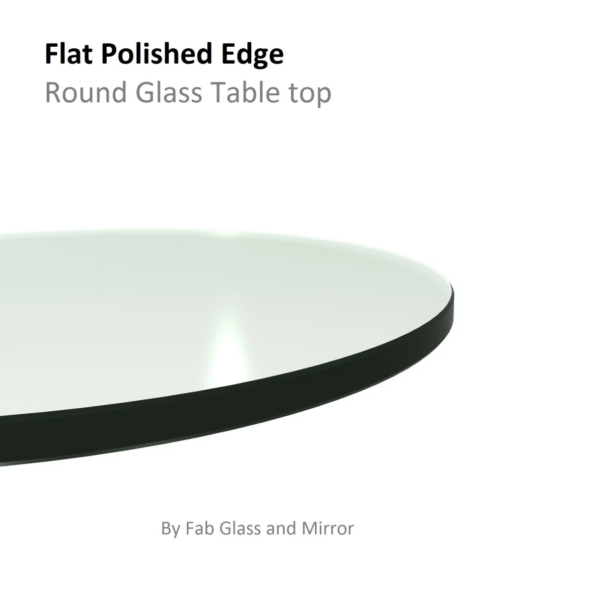 54 Inch Round Glass Table Top 1/2 Inch Thick Clear Tempered Glass With Flat Edge Polished