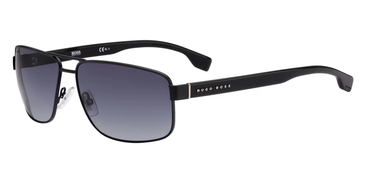 Hugo Boss Navigator Grey Gradient Rectangular Men's Sunglasses BOSS 1035/S