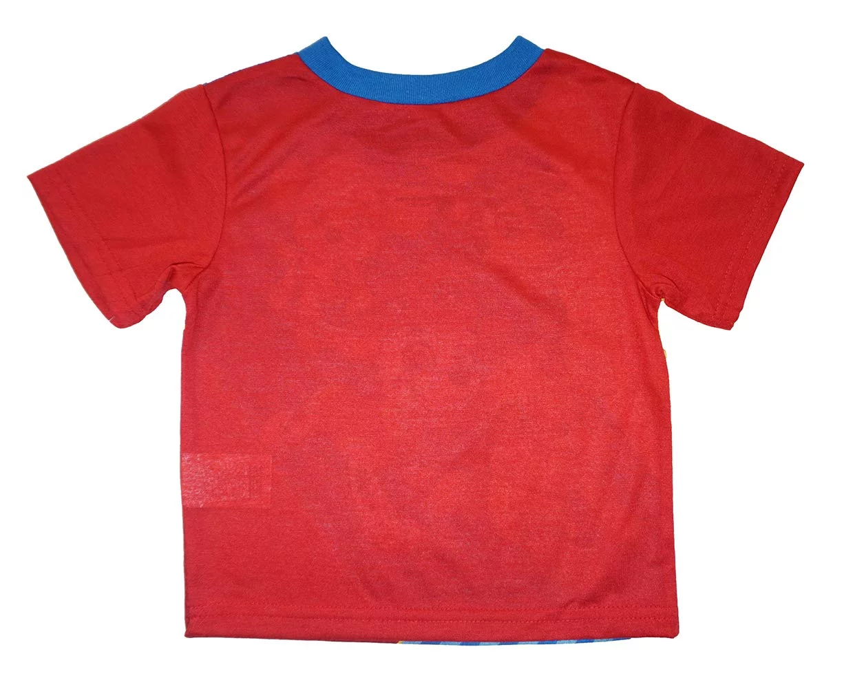 Paw Patrol Little Boy's Toddler Three-Piece Pajama Set, Red, 2T