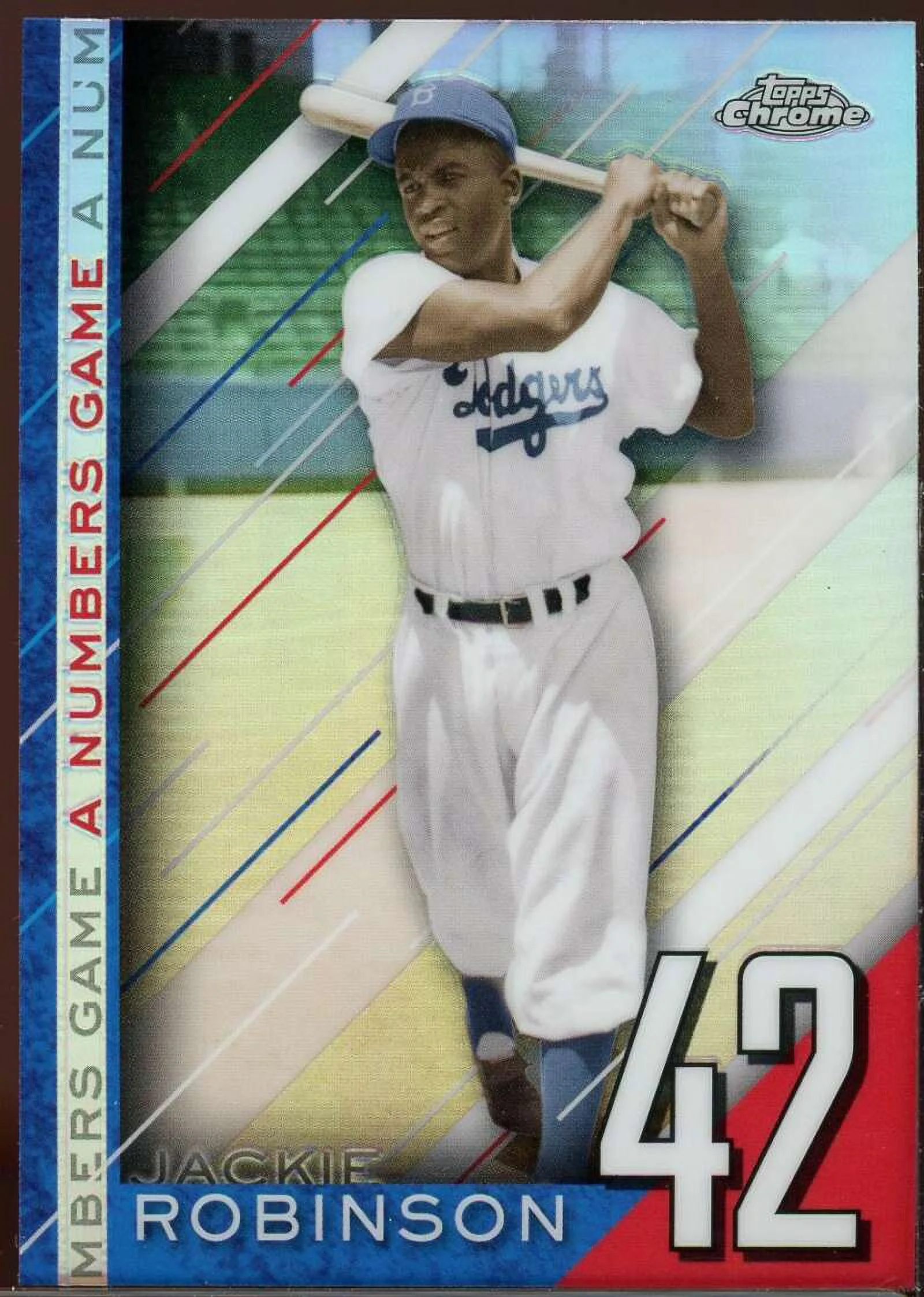 Jackie Robinson Card 2020 Topps Chrome Update A Numbers Game #NGC7