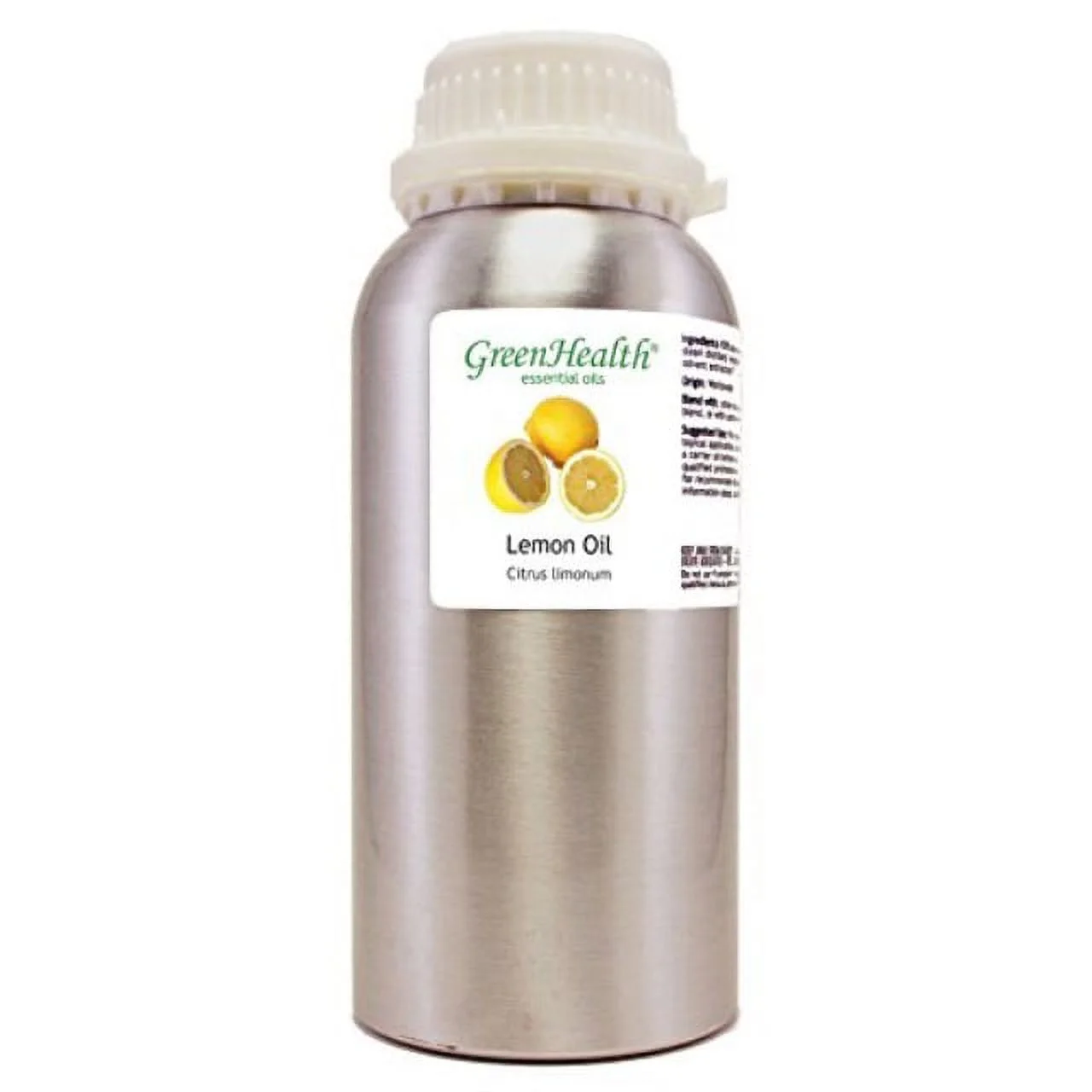 greenhealth lemon - 32 fl oz (946 ml) aluminum bottle w/plug cap - 100% pure essential oil