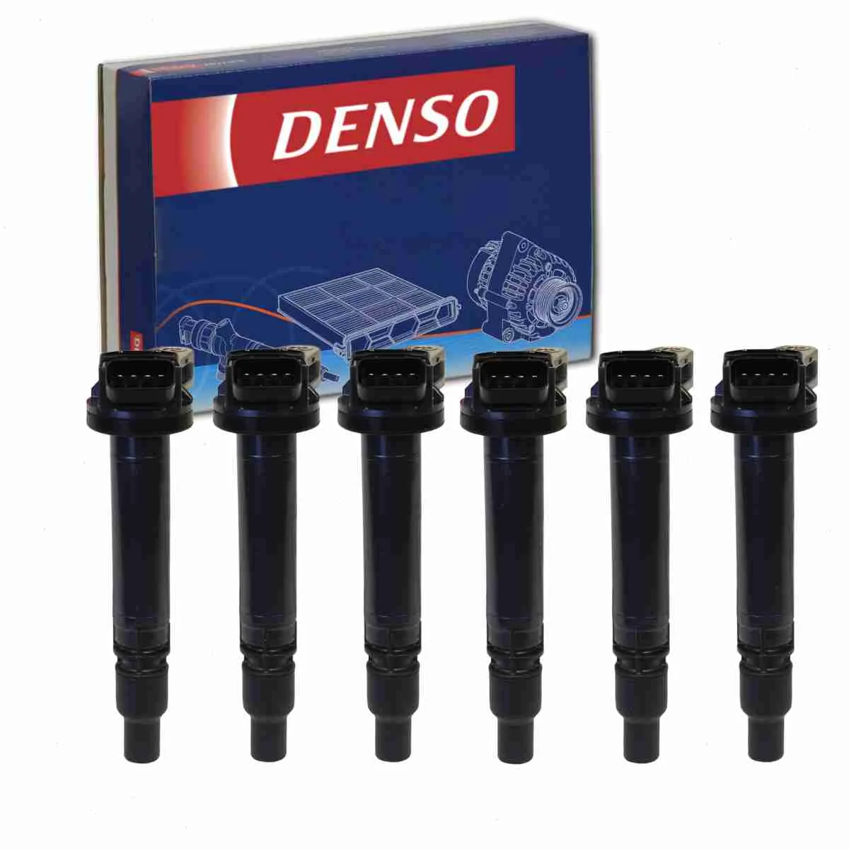 6 pc DENSO Direct Ignition Coils compatible with Lexus ES350 3.5L V6 2007-2018