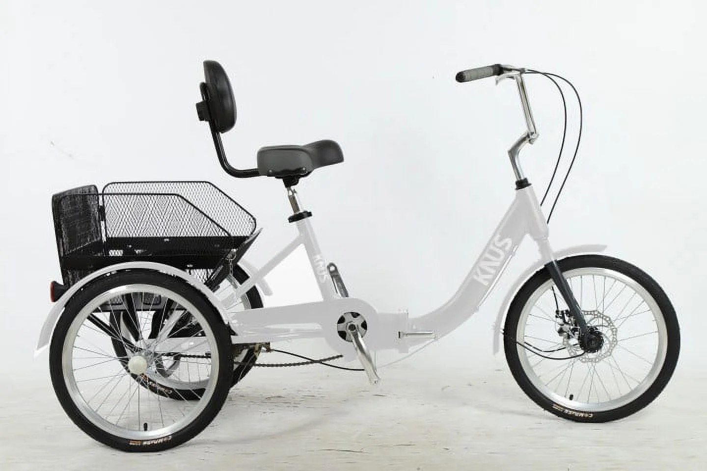 HALJEN 7 Speed Tricycle for Adults 24 Inch, Adult Tricycles for Women Men Seniors with Large Rear Basket,  Enfoldment Tricycle,400 lb.