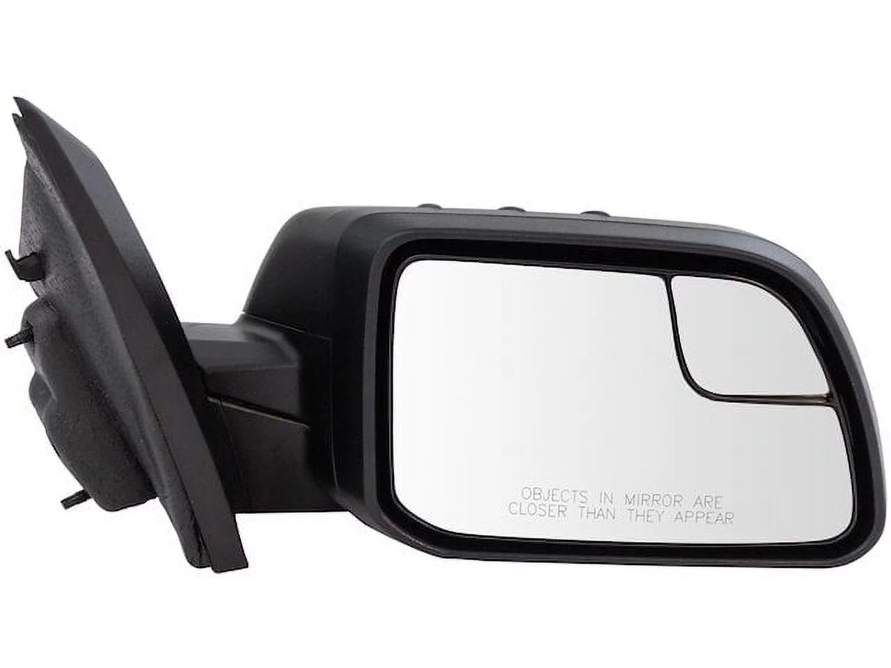Right Passenger Side Power Mirror - Textured Black - with Spotter Glass - Compatible with 2011 - 2014 Ford Edge (From 02/07/2011) 2012 2013
