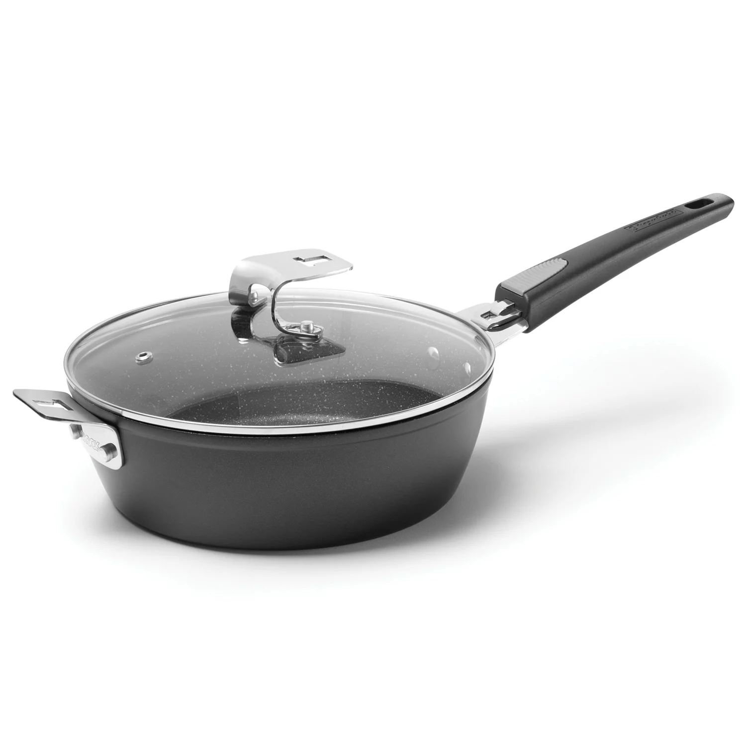 THE ROCK by Starfrit 034712-004-0000 9-Inch Fry/Cake Pan with T-Lock Detachable Handle