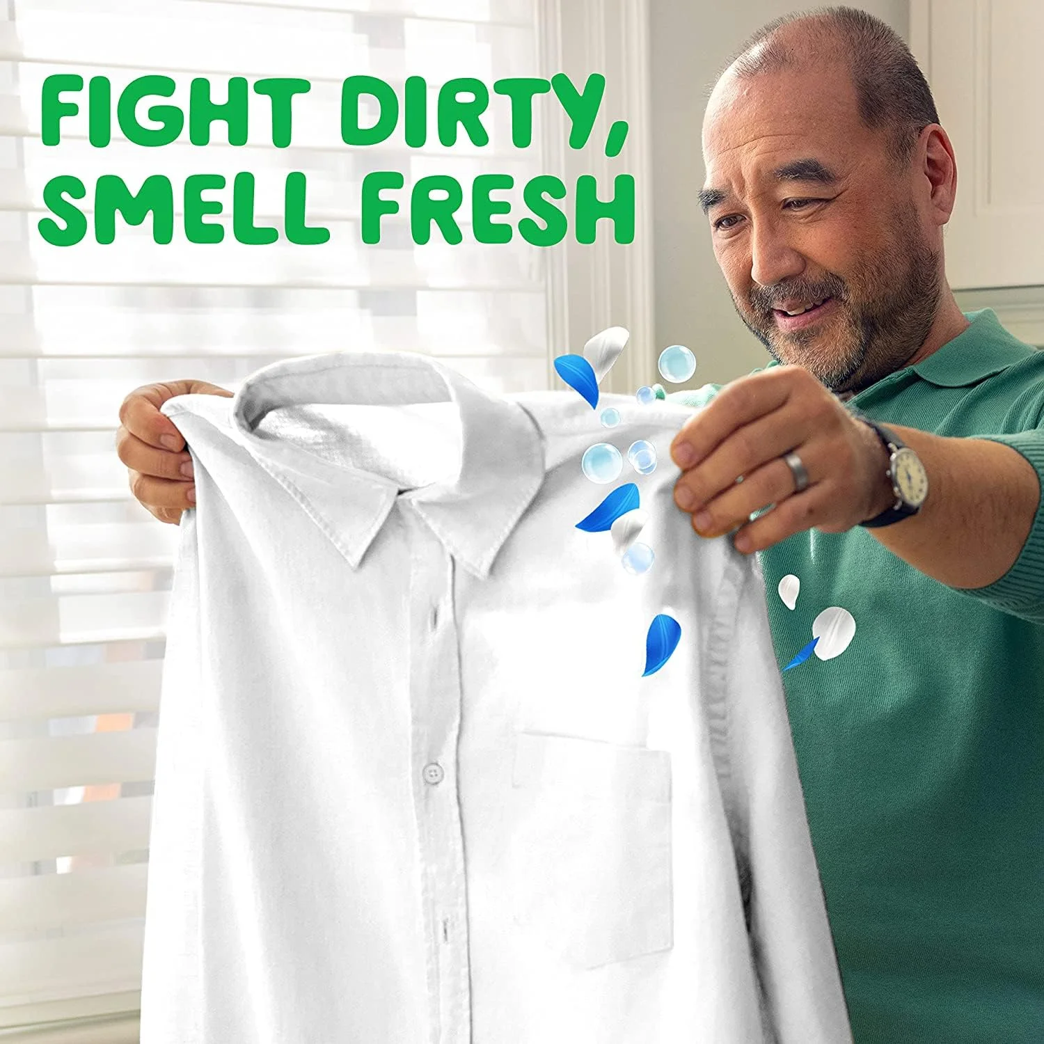 Gain Flings Ultra Oxi Laundry Detergent Pacs, 60 Count, Waterfall Delight Scent, 3-In-1, He Compatible