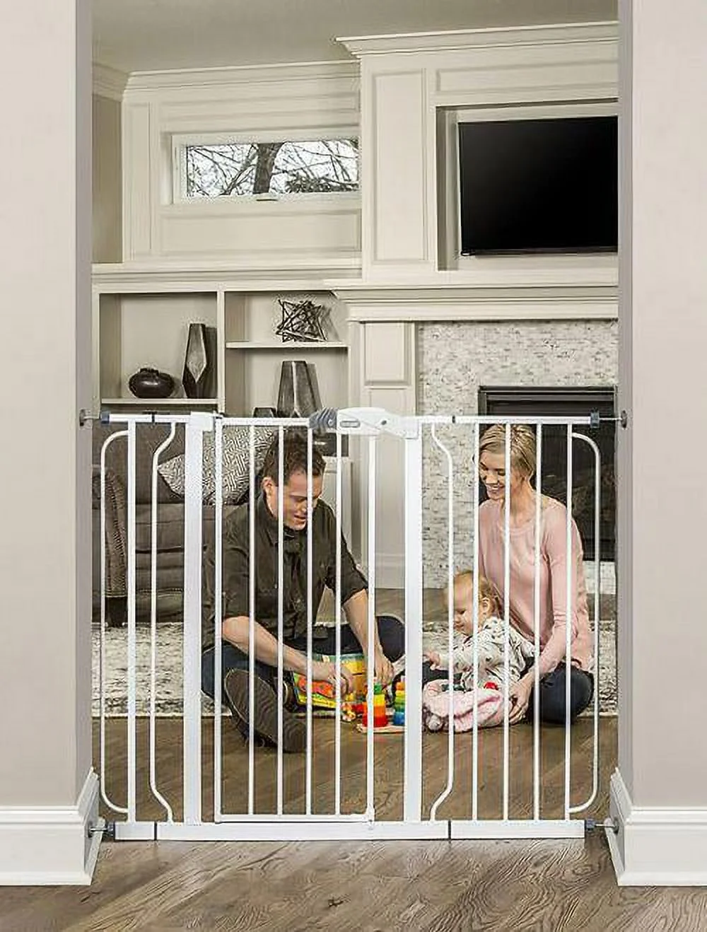 Regalo Extra Tall Widespan Pet Gate, 29 in. to 49 in., White