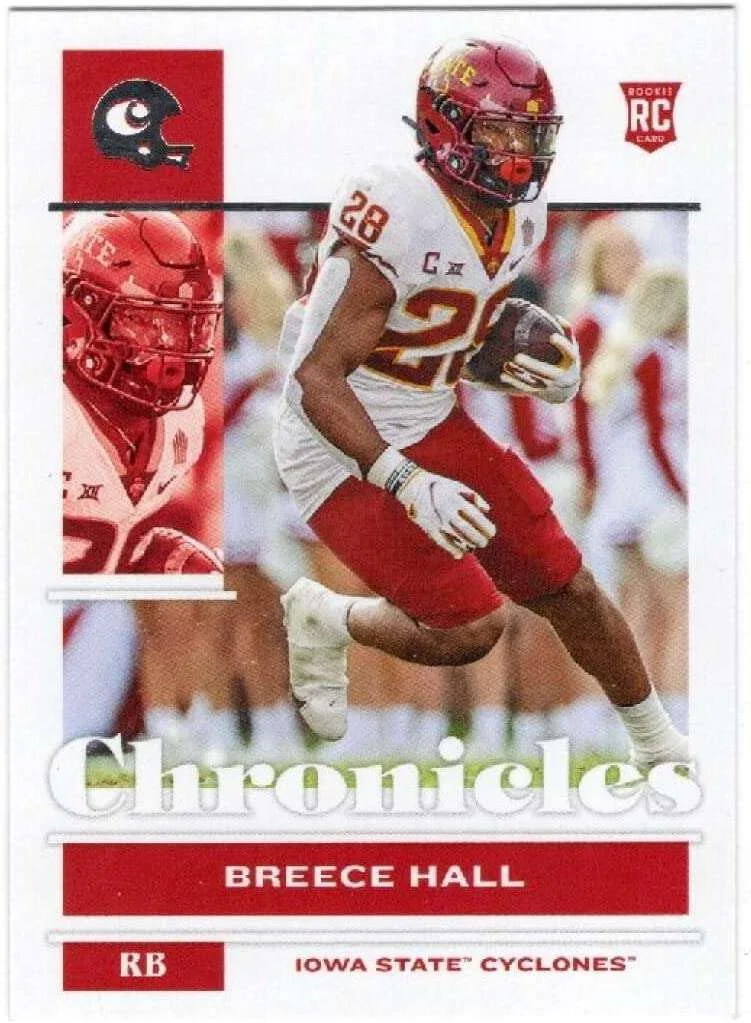 NFL 2022 Panini Chronicles Draft Picks Breece Hall Trading Card #18 (Rookie Card)