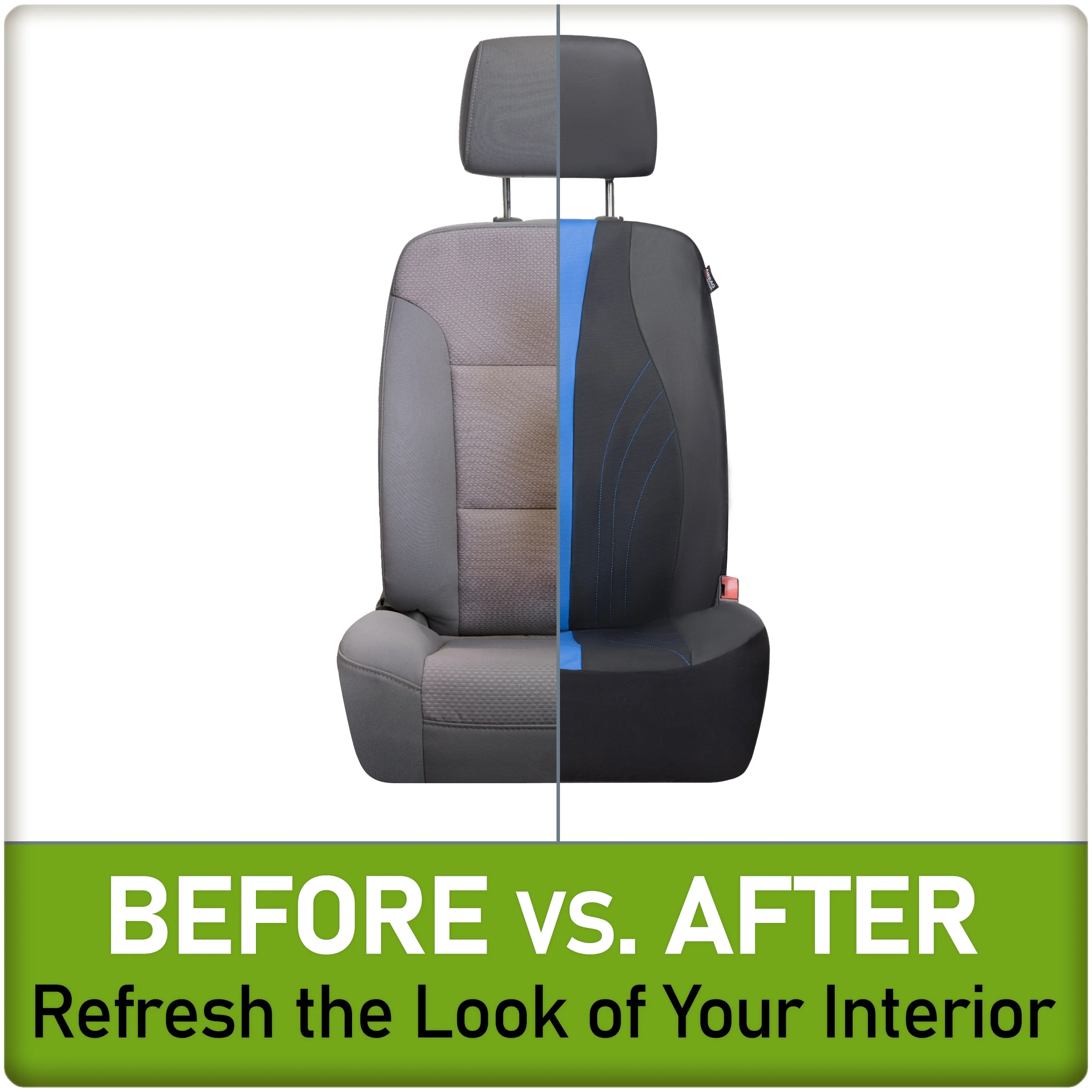 Auto Drive 2-Piece Black-Blue Marlo Seat Covers