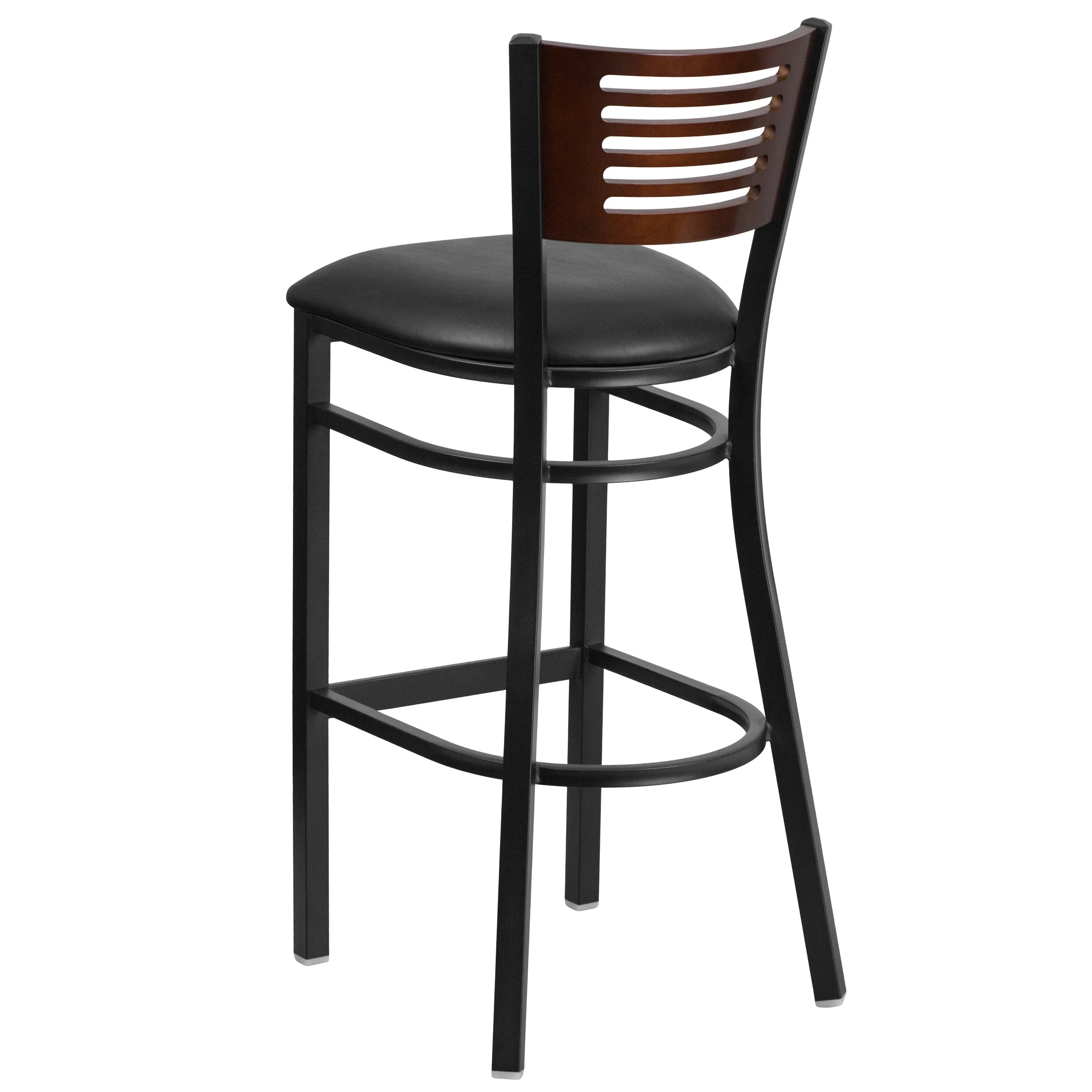 Flash Furniture Decorative Slat Back Metal Restaurant Barstool - 19.75
