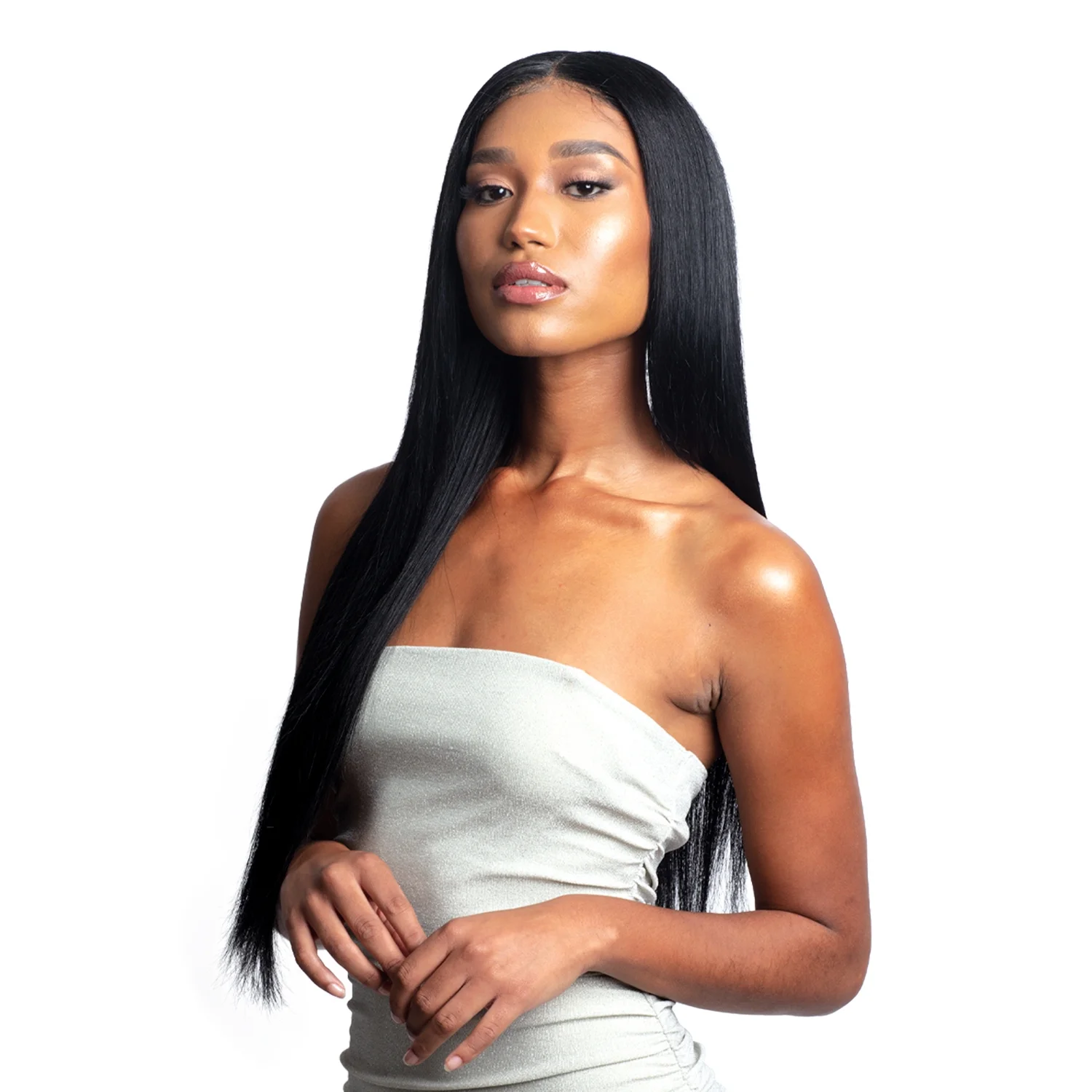 Shake N Go Virgin Remy Hair Weave Glossy 3 Bundles Straight 12