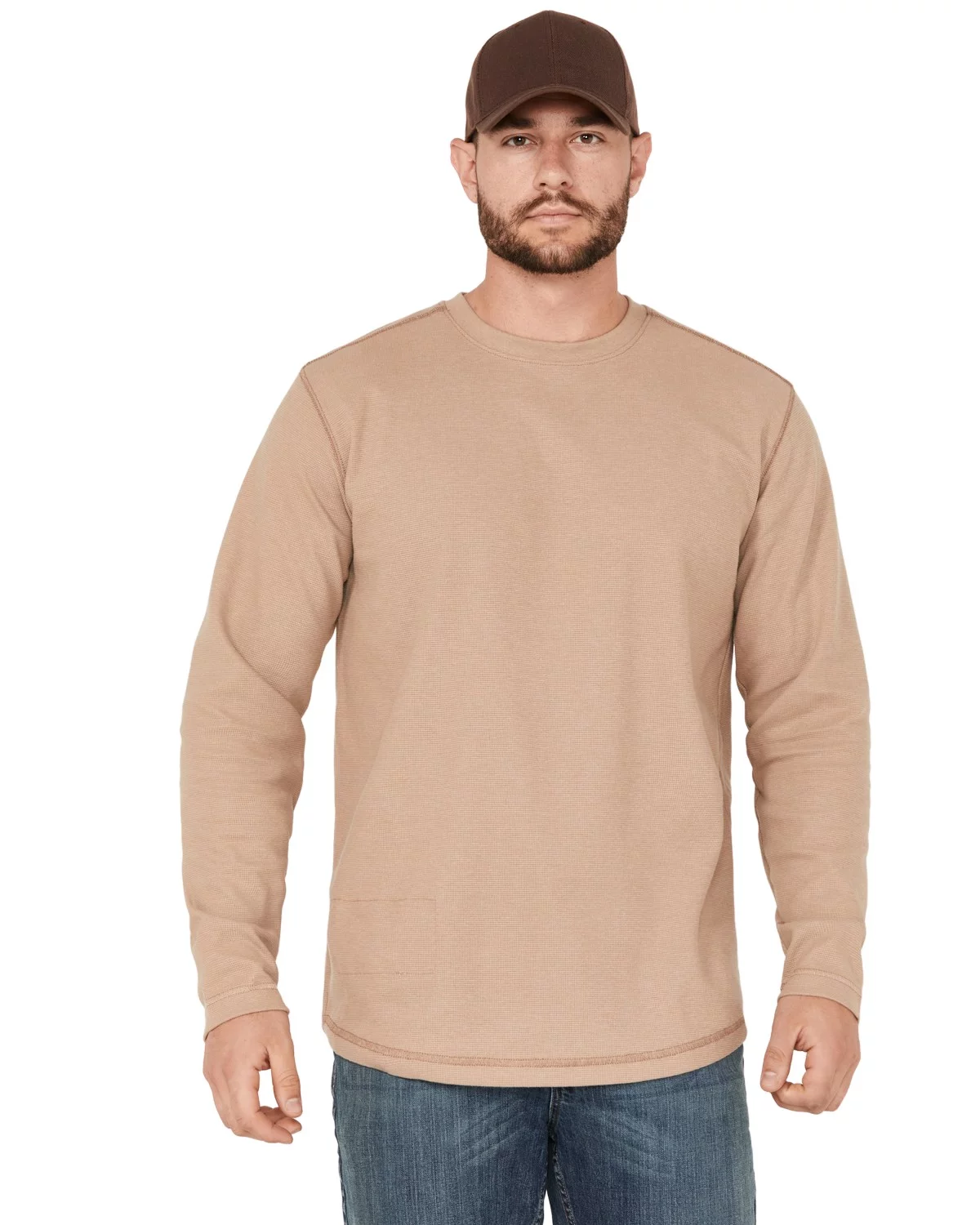 Cody James Men's Fr Thermal Long Sleeve Work Shirt Beige/Khaki XX-Large
