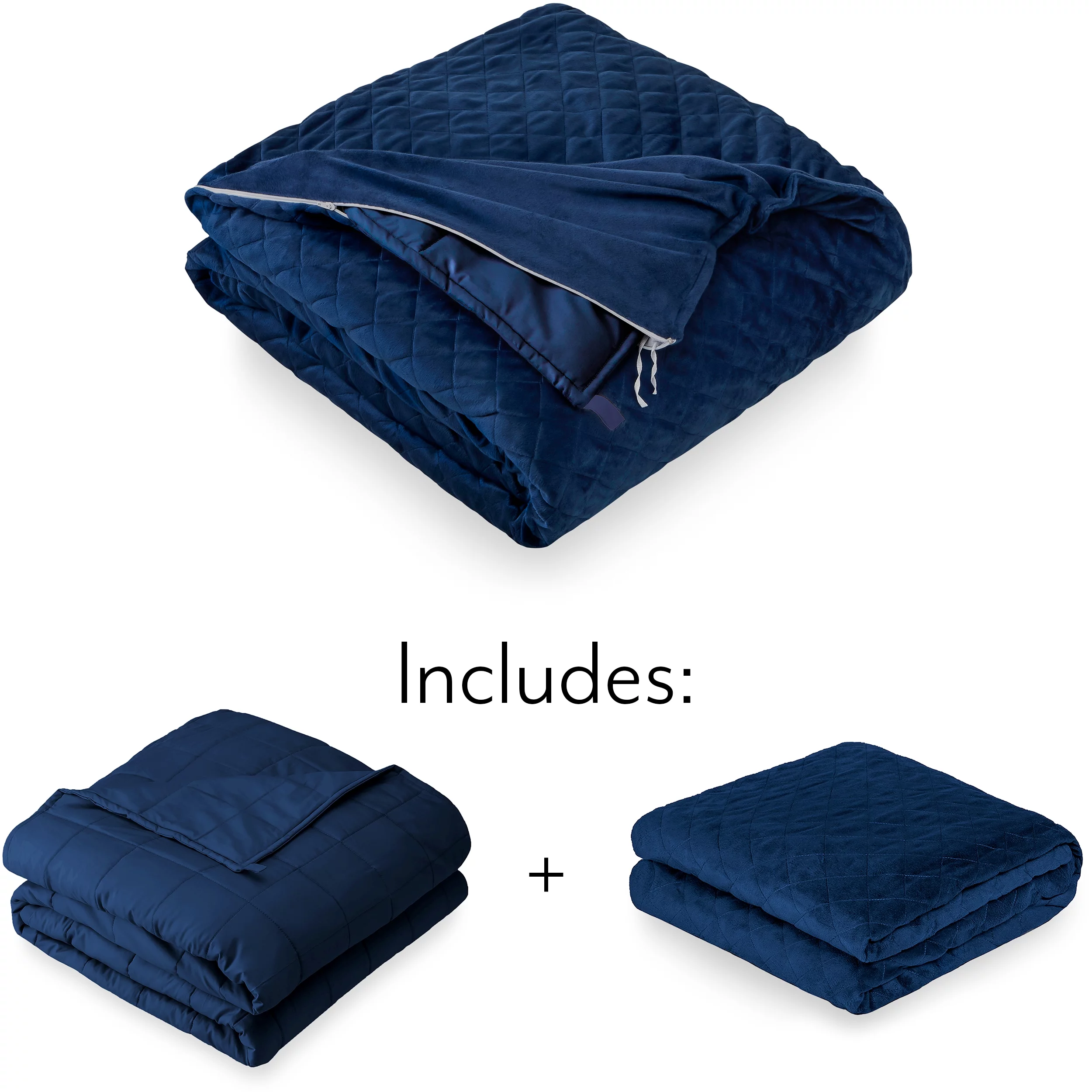 Bare Home Weighted Blanket with Duvet Cover (60