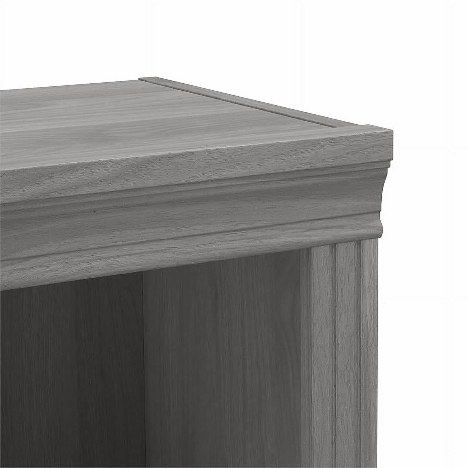 Pemberly Row Tall 5 Shelf Bookcase in Modern Gray - Engineered Wood