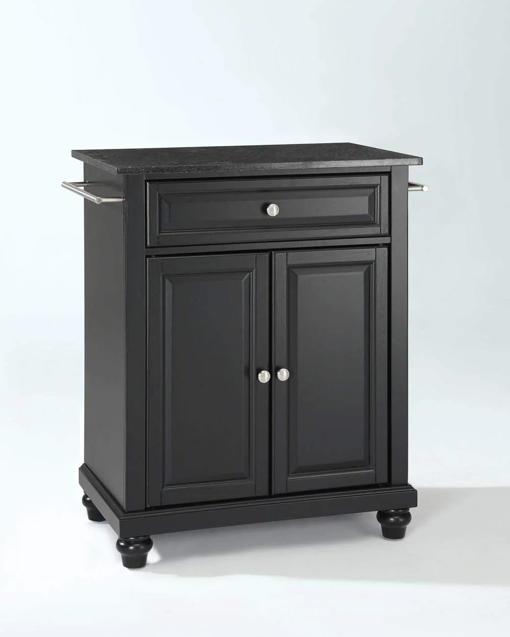 Cambridge Cuisine Kitchen Island With Solid Black Granite Top - Black
