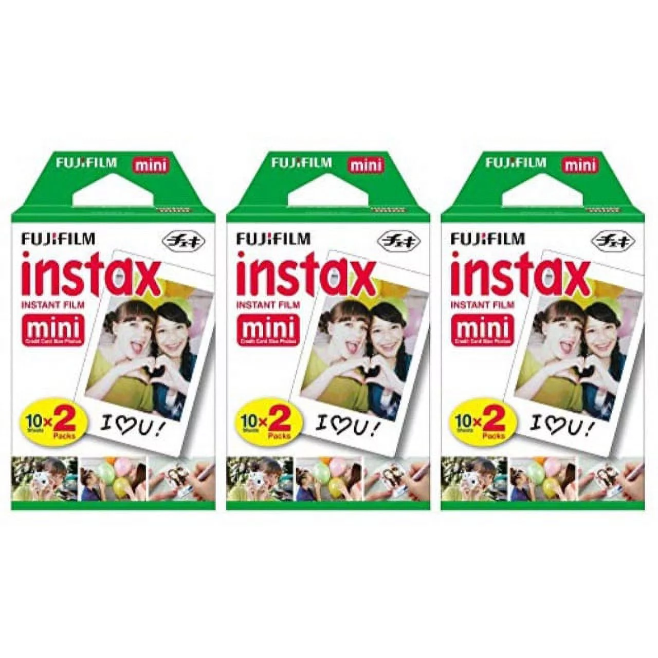 fujifilm instax mini instant film (3 twin packs, 60 total pictures) for instax cameras