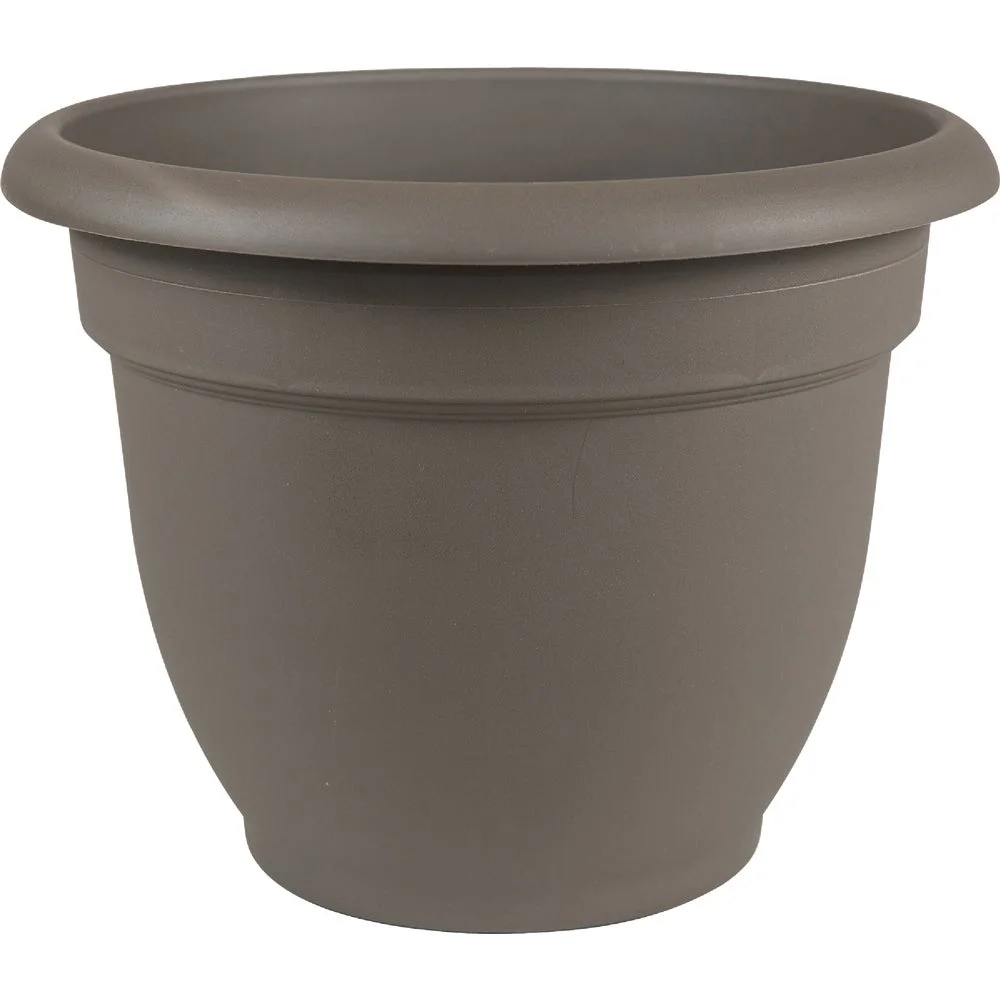 1 PK, Bloem AP12908-Bloem Ariana 12 In. Plastic Self Watering Charcoal Planter