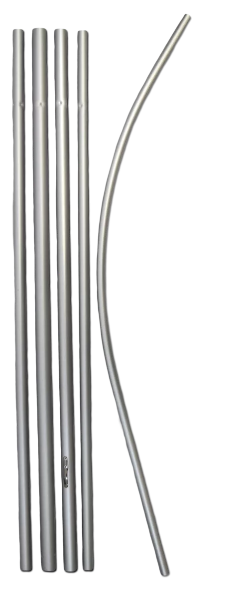 Heavy-Duty 4 Pc 15 Foot Swooper Feather Standard Flag Pole (no Spike)