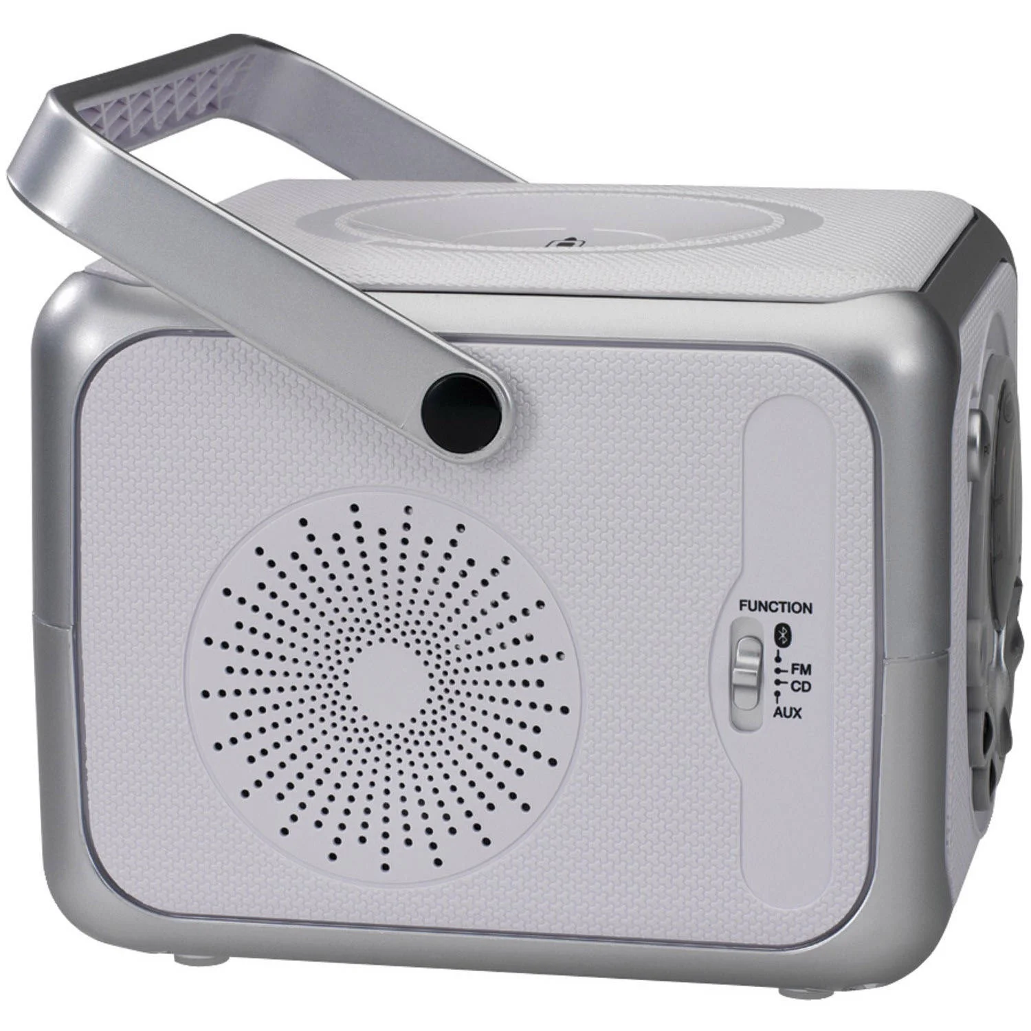 Jensen Bluetooth CD-R CD-RW Radio Boombox, Silver, CD-555A