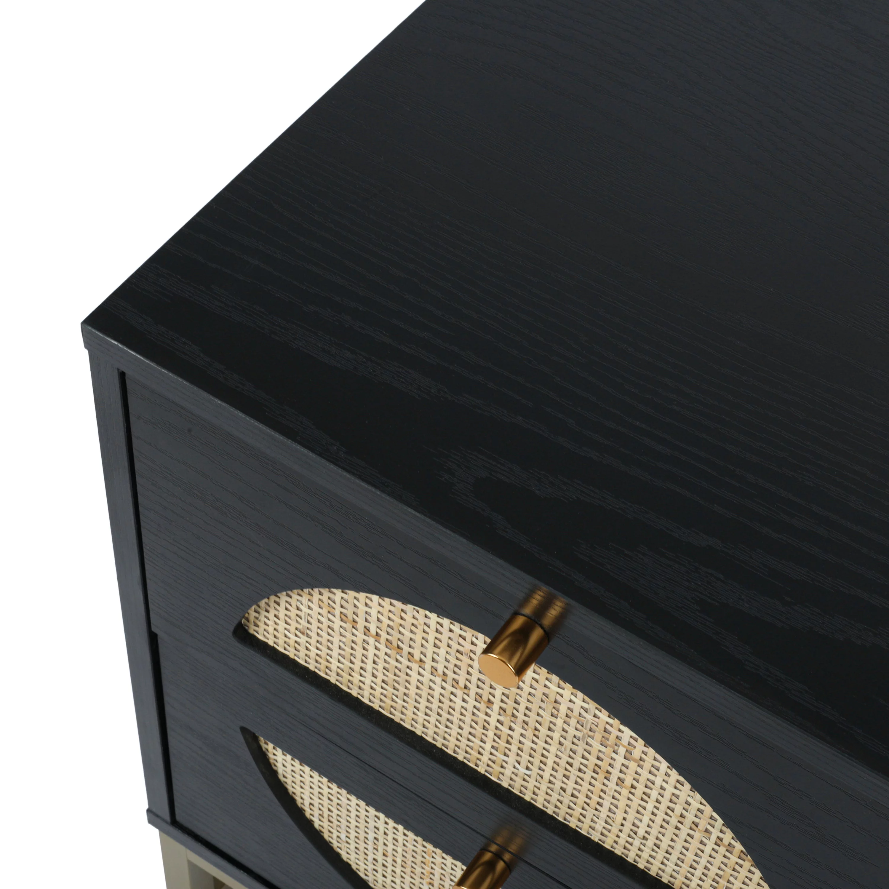 Allen 2 Drawer Nightstand - Black