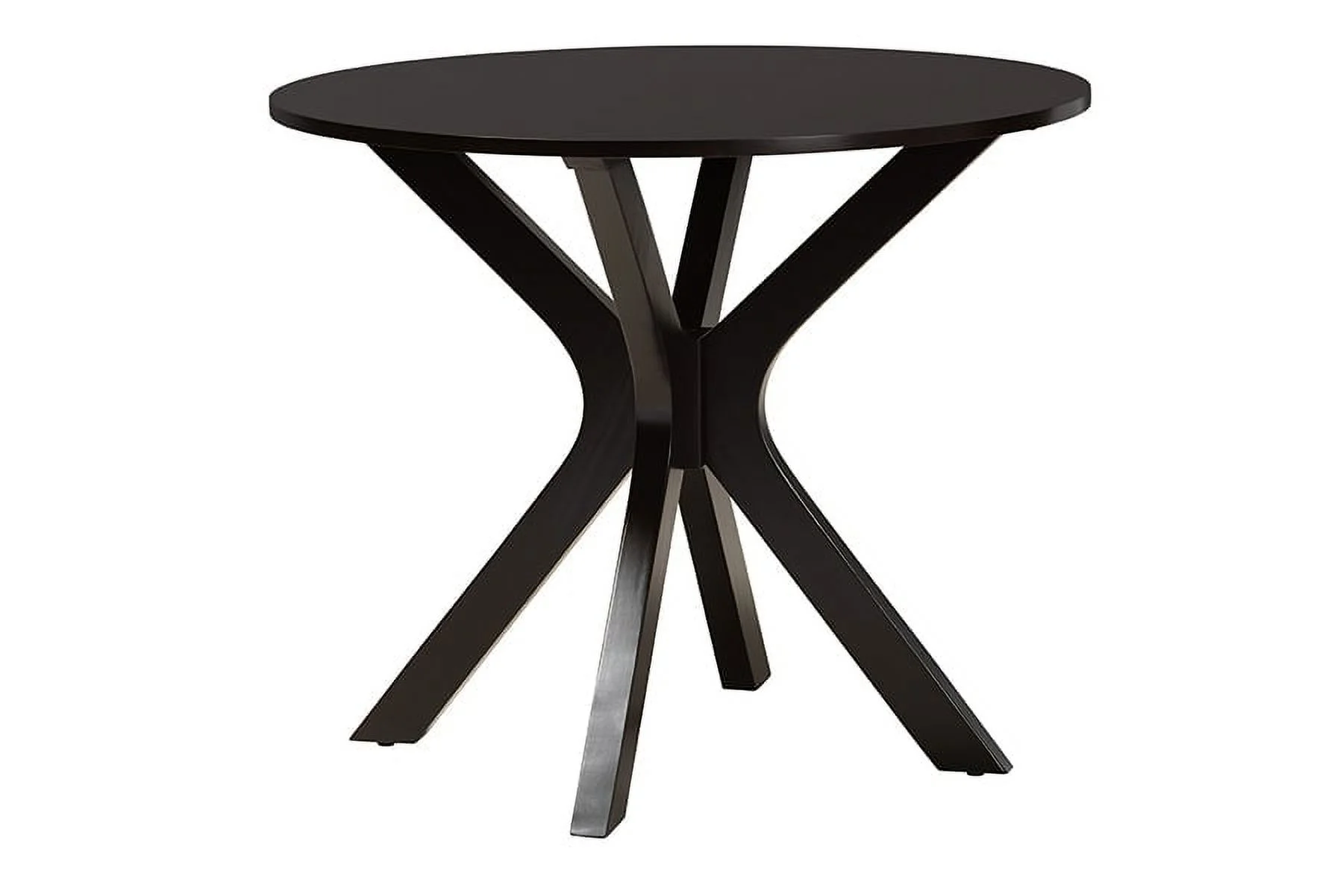 Baxton Studio Mana Modern Sand Fabric and Dark Brown Finished Wood 5-Piece Dining Set