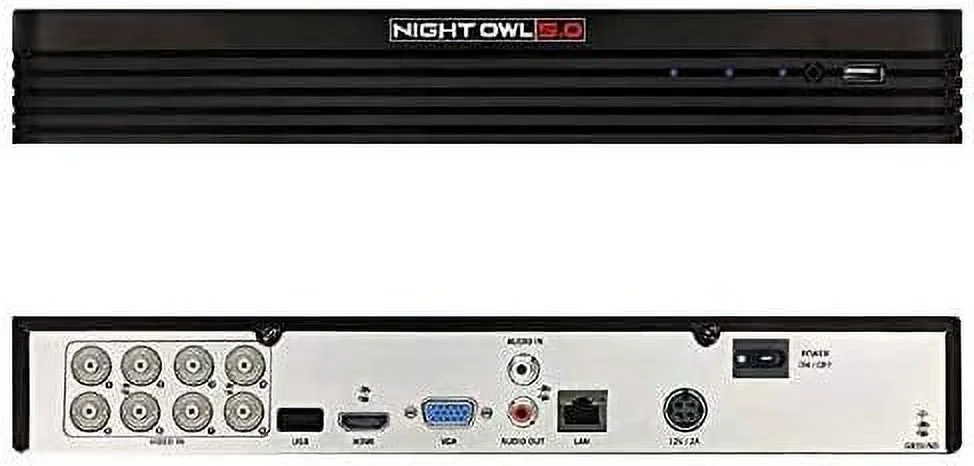 Open Box Night Owl 5MP Extreme HD 8 Channel 1 TB HDD and 4 Cameras C-841-PIR5MPN - White