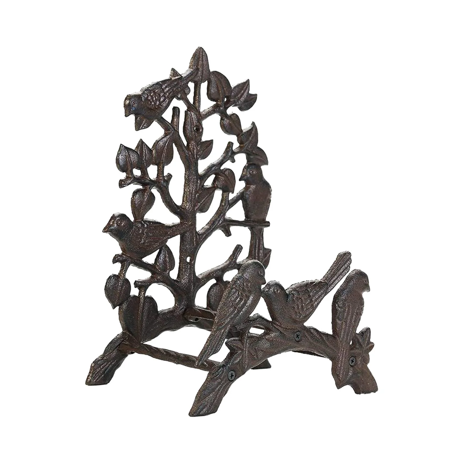 simhoa Garden Water Hose Holder Heavy Duty Retro Gardening Stand Garden Decoration Wall Mounted Metal for Outdoor Patio Outside Yard