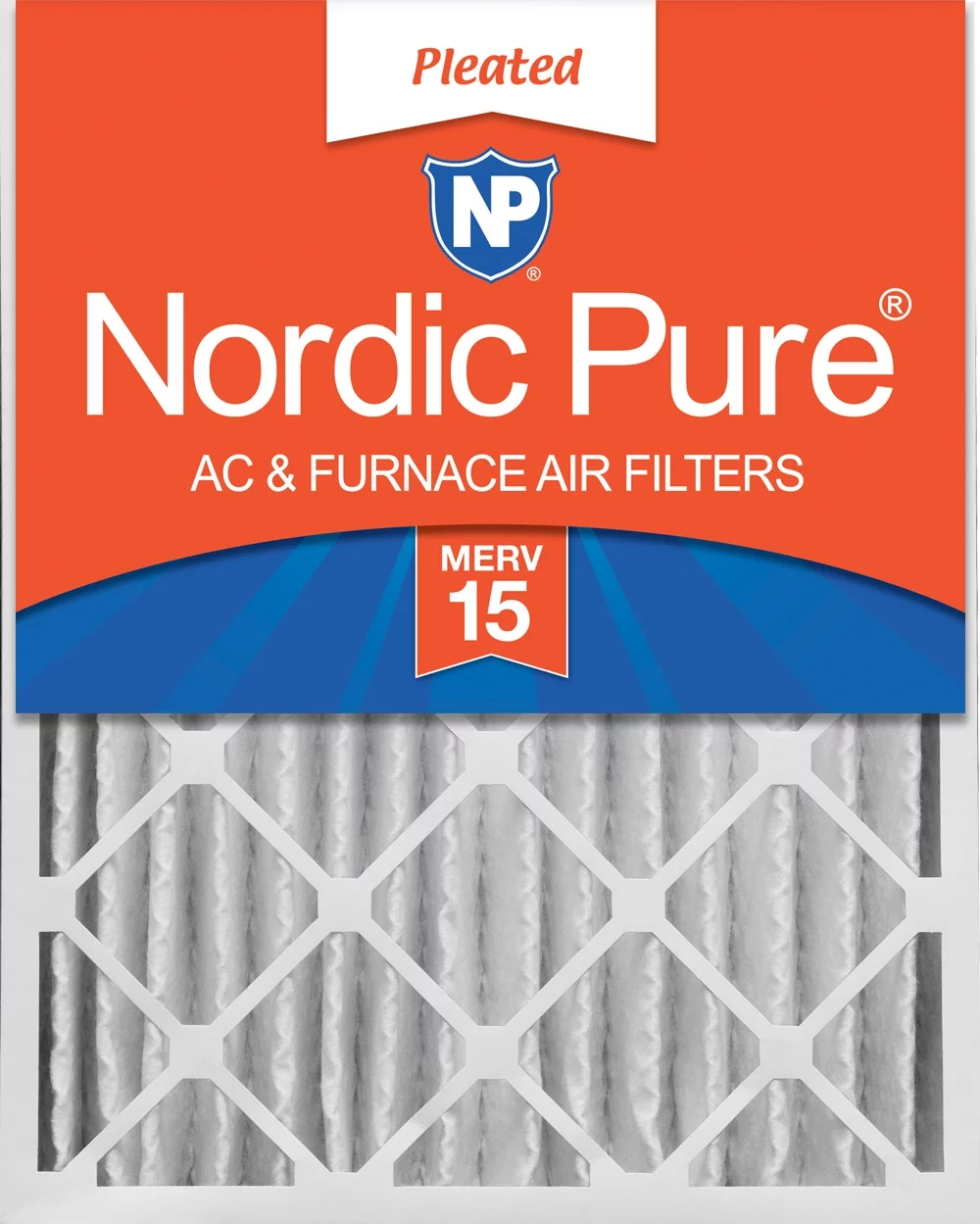 Nordic Pure 12x24x4 (3 5/8) Pleated MERV 15 Air Filter 1 Pack