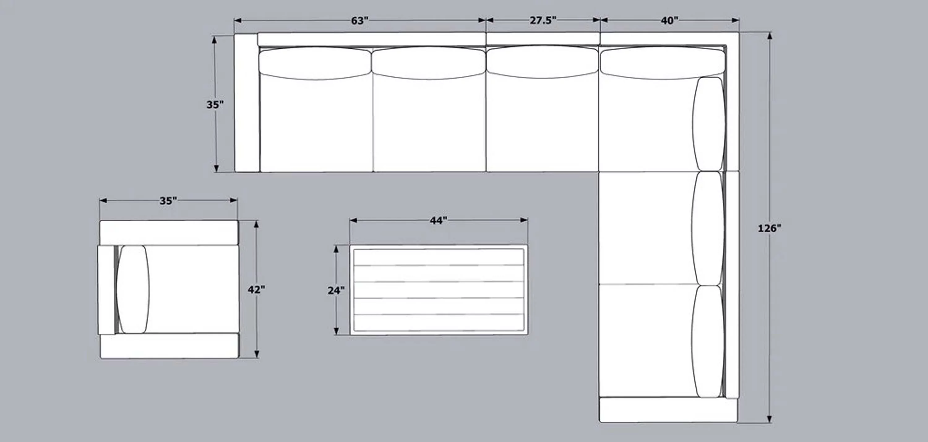 Malmo 6-Piece Resin Wicker Outdoor Patio Furniture Sectional Sofa Set In Natural w/ Four-piece Sectional, Armchair, and Coffee Table (Full-Round Natural Wicker, Sunbrella Canvas Navy)