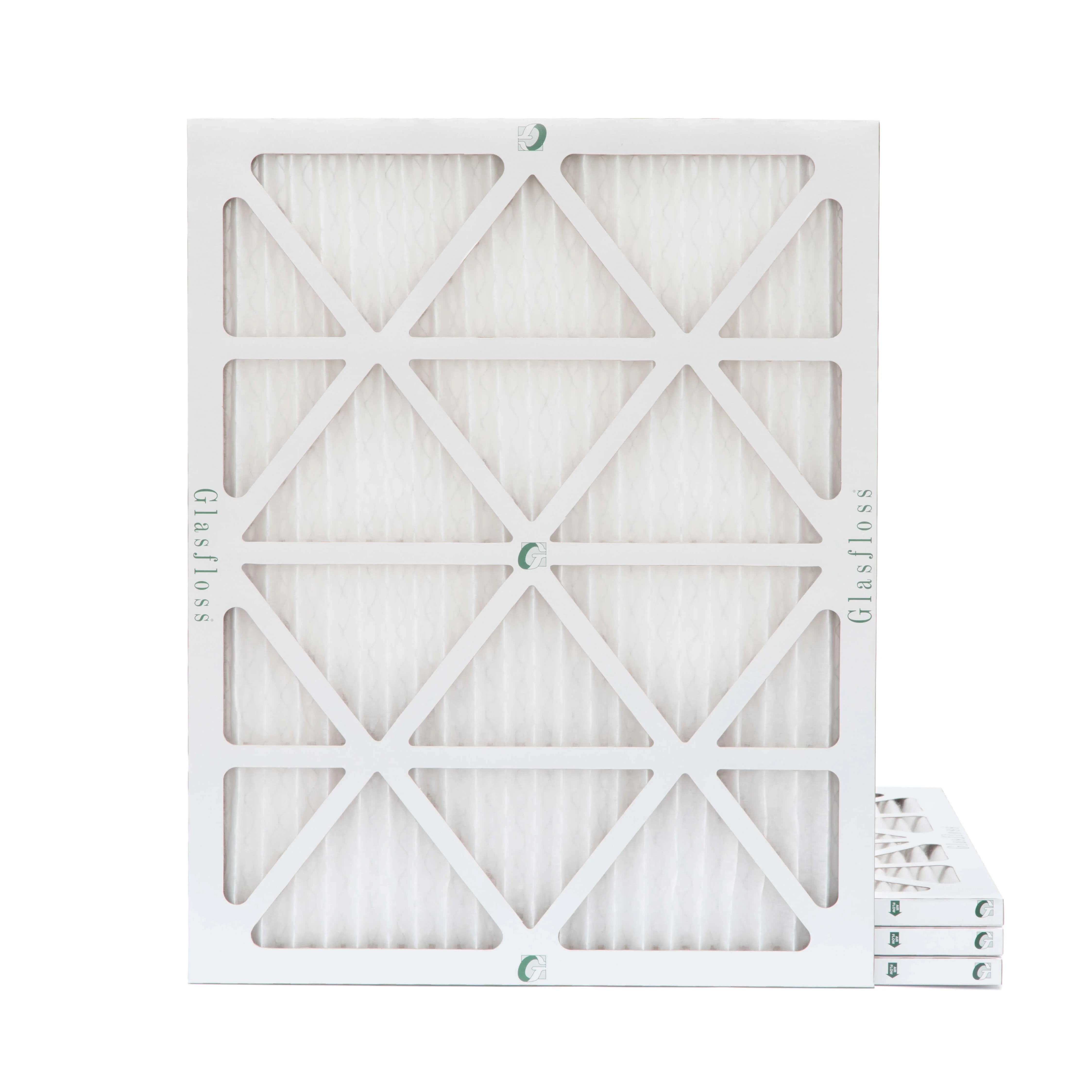 Glasfloss ZL 20x22x1 MERV 10 Pleated AC Furnace Air Filters. Box of 4. Exact Size: 19-1/2 x 21-7/8 x 7/8