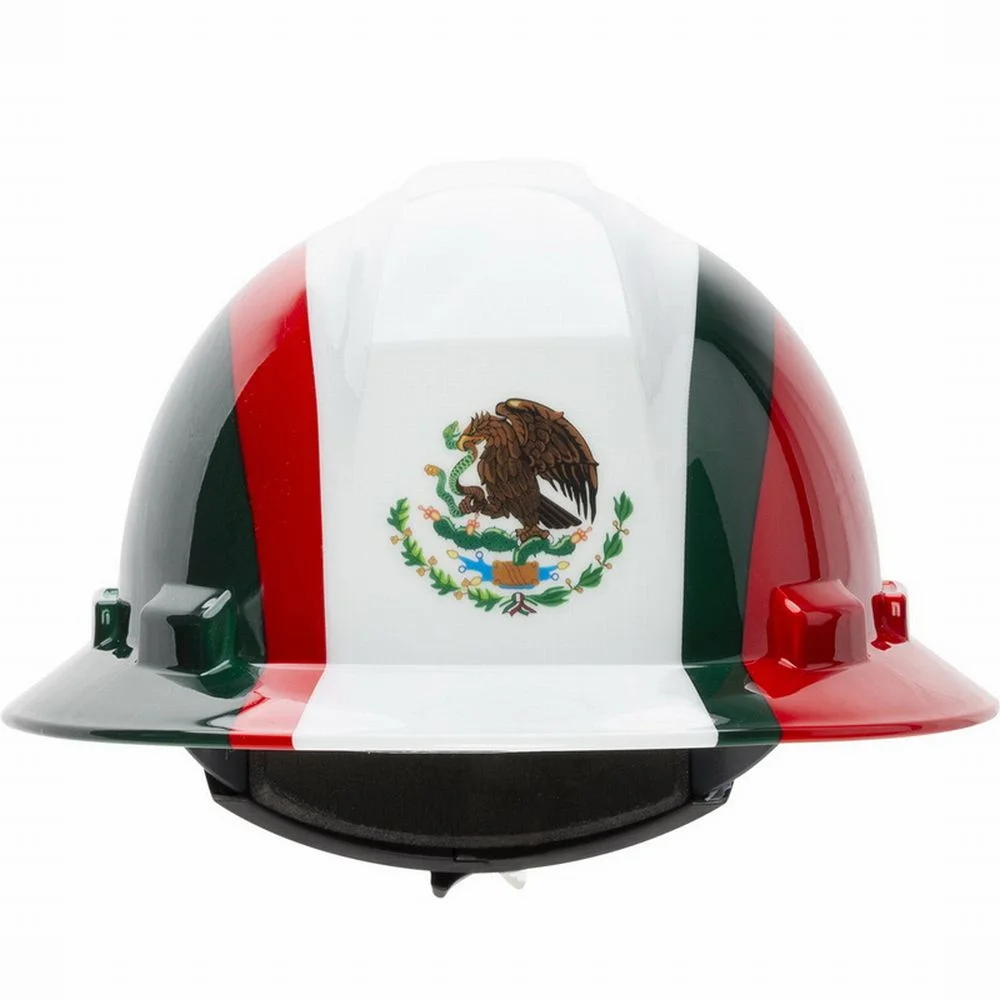 Protective Industrial Class E Mexico Full Brim Hard Hat 4 Point Ratchet Suspension