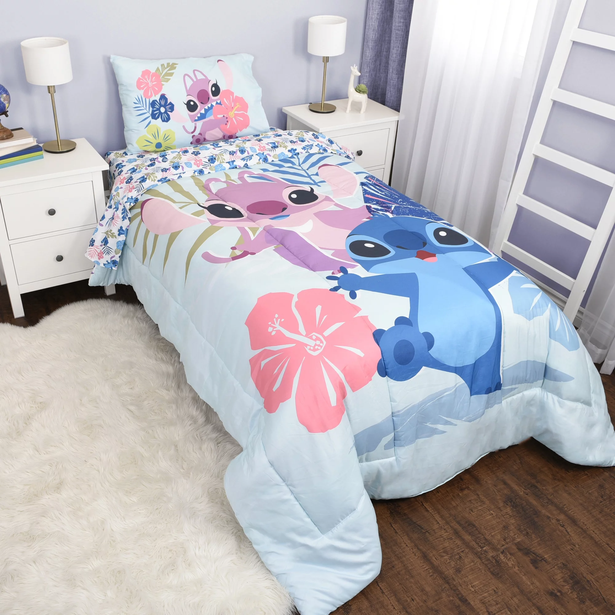 Lilo & Stitch 4 Piece Kids Multicolored Polyester Twin Bedding Set for Kids