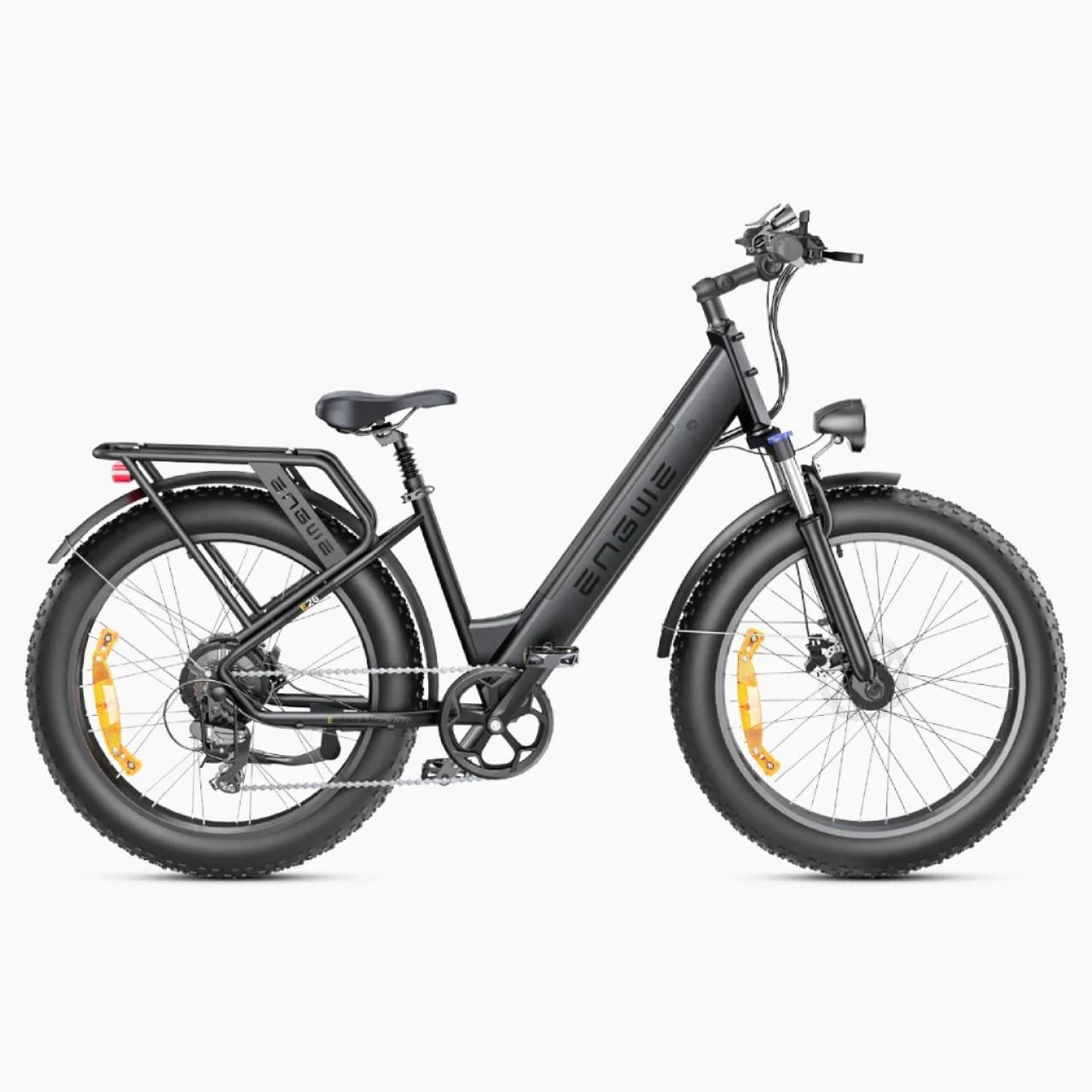 ENGWE Electric Bike 26 Inch Fat Tire e-Bike 750W 48V 16Ah Battery 28Mph Pedal Assist Electric Bicycle 7 Speed E26 ST - Black