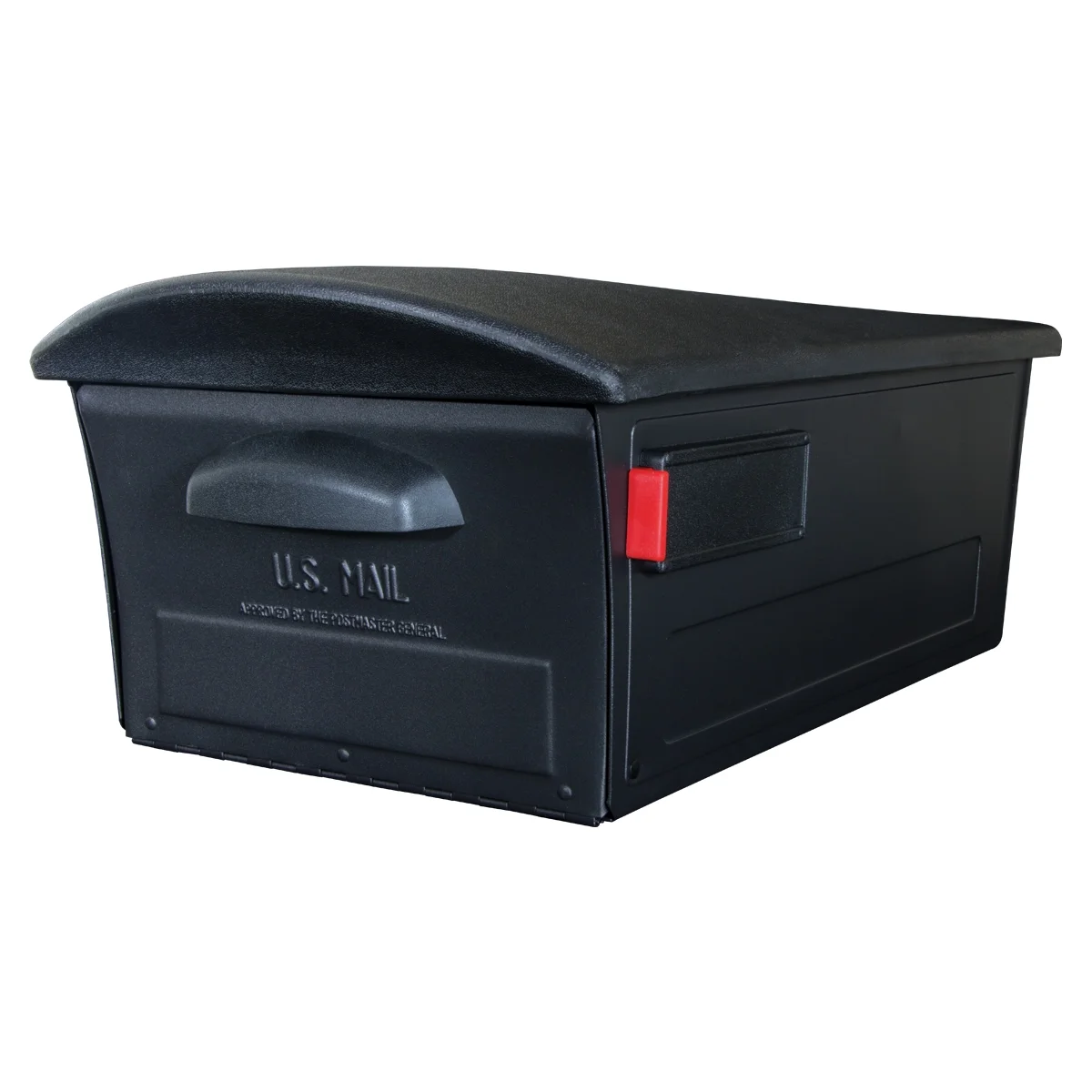 Architectural Mailboxes Mailsafe Large, Plastic, Locking, Post Mount Mailbox, Black, Model #RSKB00AM