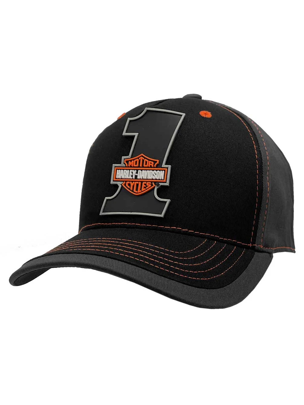 Harley-Davidson Men's #1 Bar & Shield Colorblocked Baseball Cap, Harley Davidson