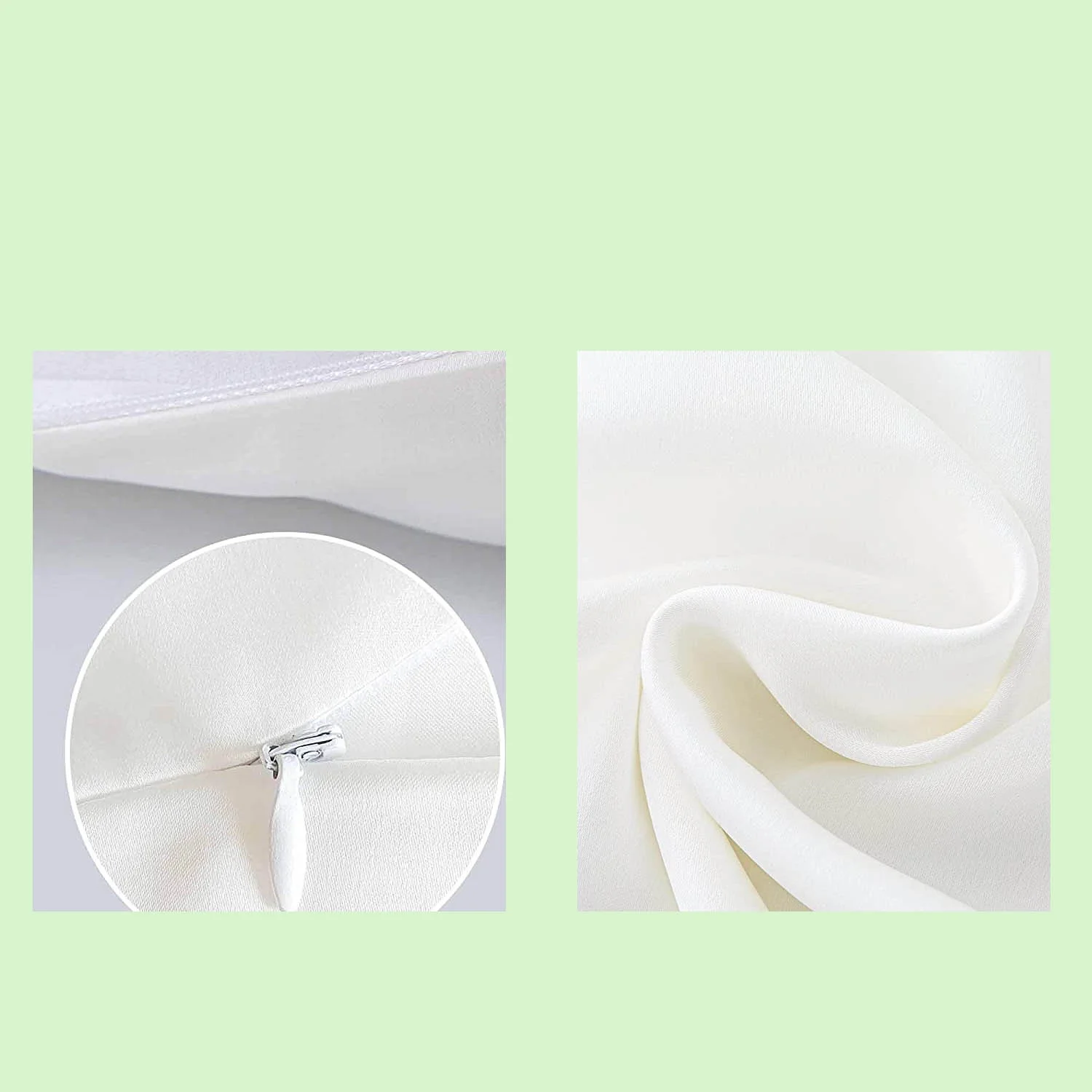 Silk Pillowcase for Hair and Skin Care, Both Sides 19 Momme Mulberry Pure Real Silk Pillow Case Cover with Hidden Zipper, Soft and Smooth for Better Cool Sleep, Standard 20