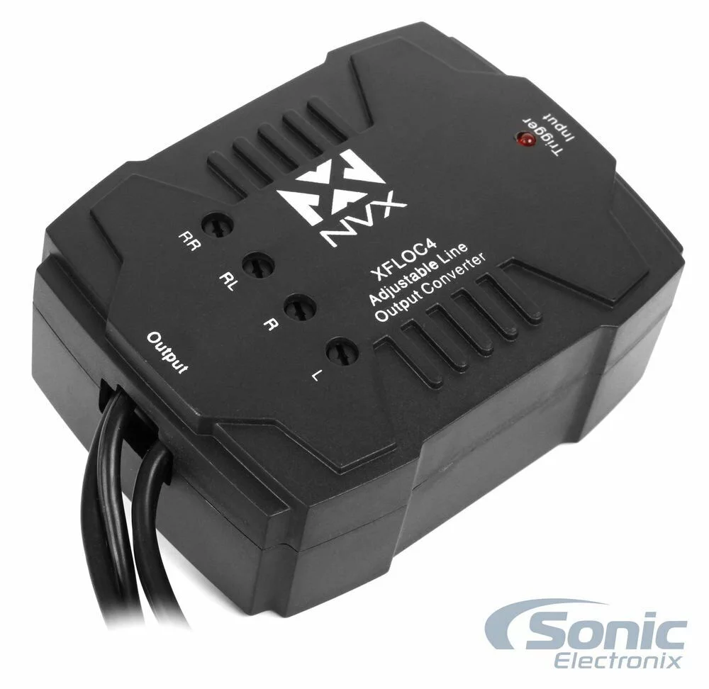 Massive Audio BP1000.4 v2 1000W Max 4-Channel 2 ohm Stable Amplifier + NVX XFLOC4 Line-Output-Converter + 4 Gauge Amp Kit