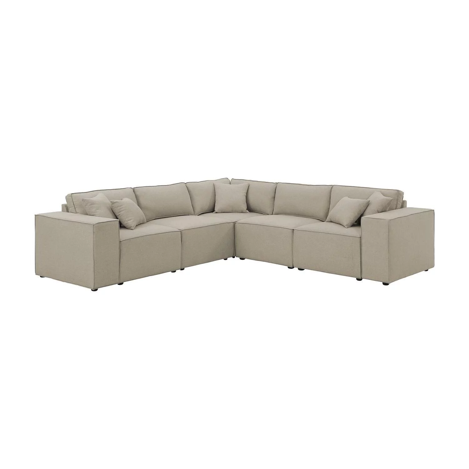 Homestock Contemporary Chic Modular Sectional Sofa