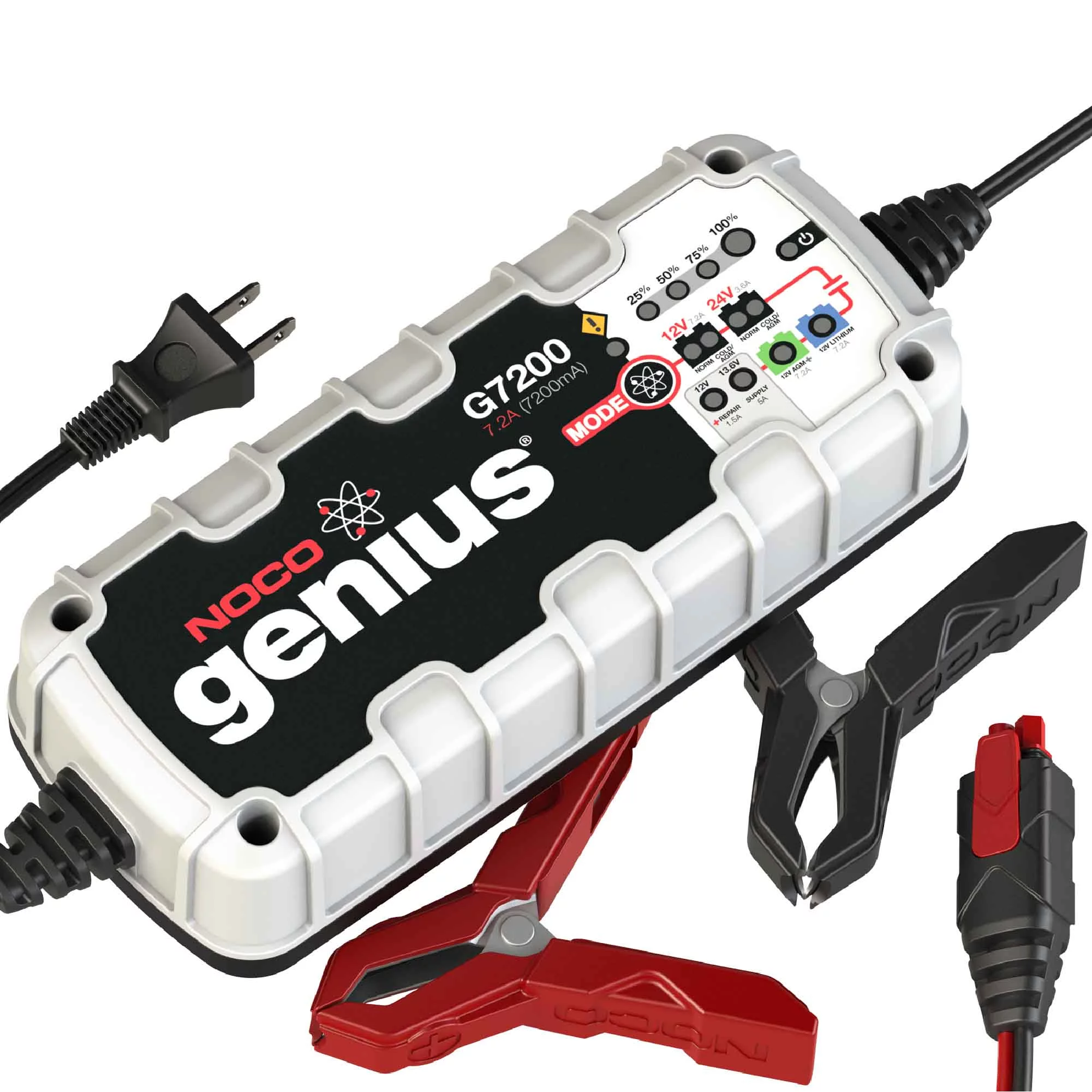 NOCO Genius G7200 12V/24V 7.2 Amp Battery Charger and Maintainer