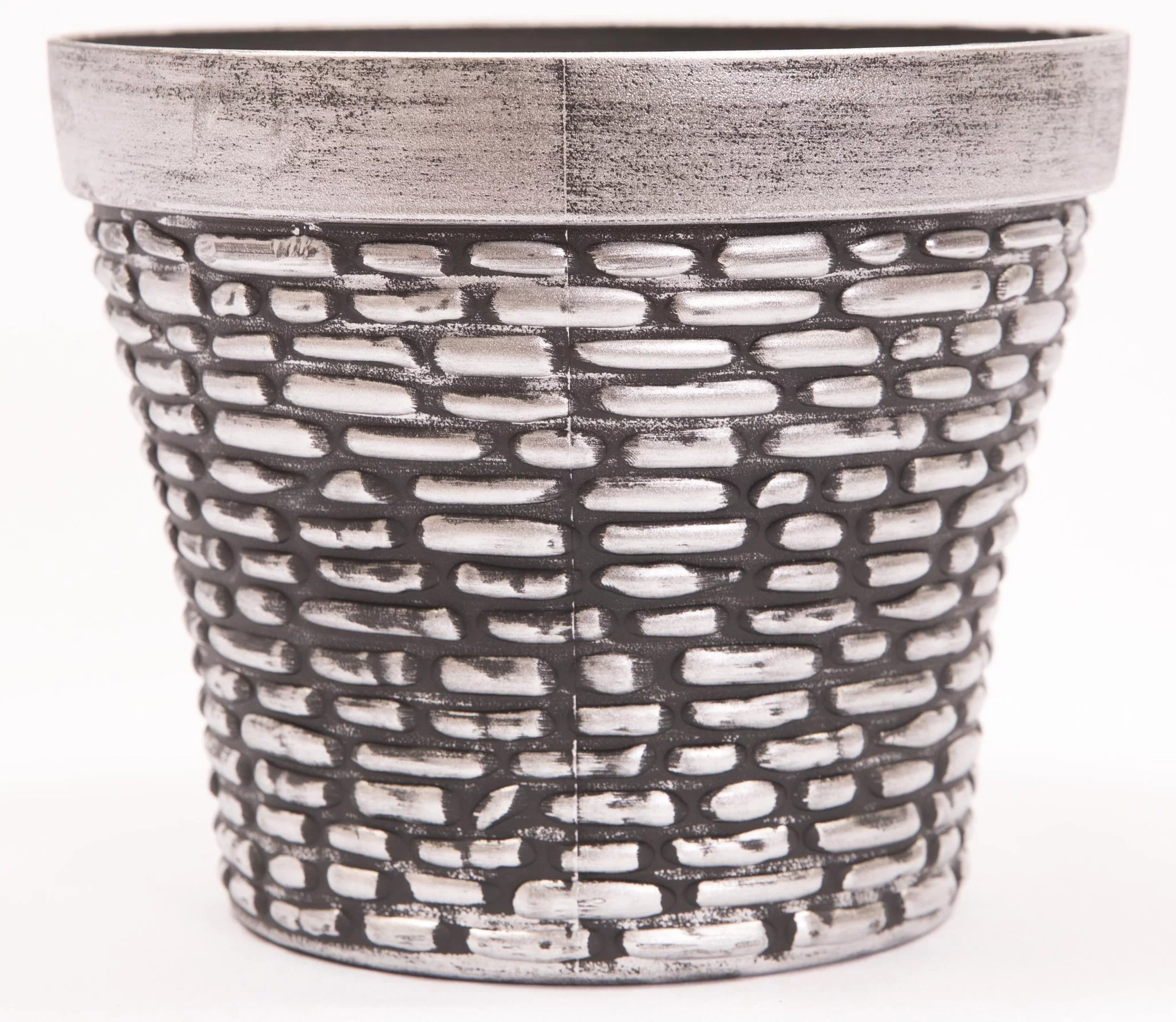 Small Rustic Castle Brick Textured Plastic Planter 10X7 inches Flowerpot for Indoor, Outdoor, Garden, Patio, Office Ornaments, Home Decor, Long Lasting Reusable, Lightweight, Water Resistant