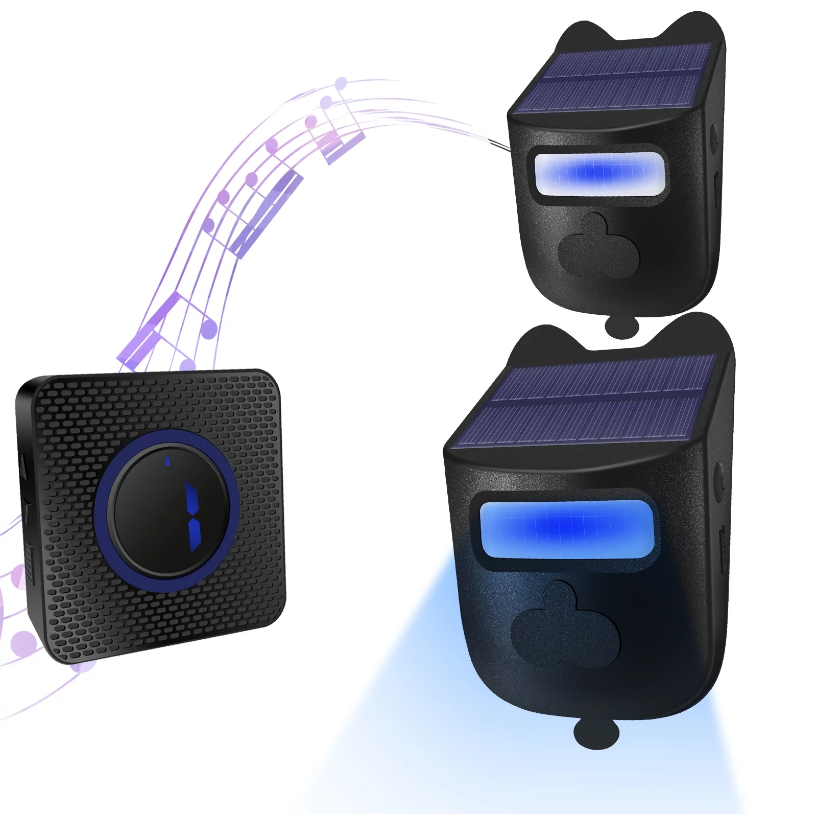 Shinysix Solar Driveway Alarm 984ft Long Wireless IP60 Weather Resistant Motion Sensor Detector DIY Alert System