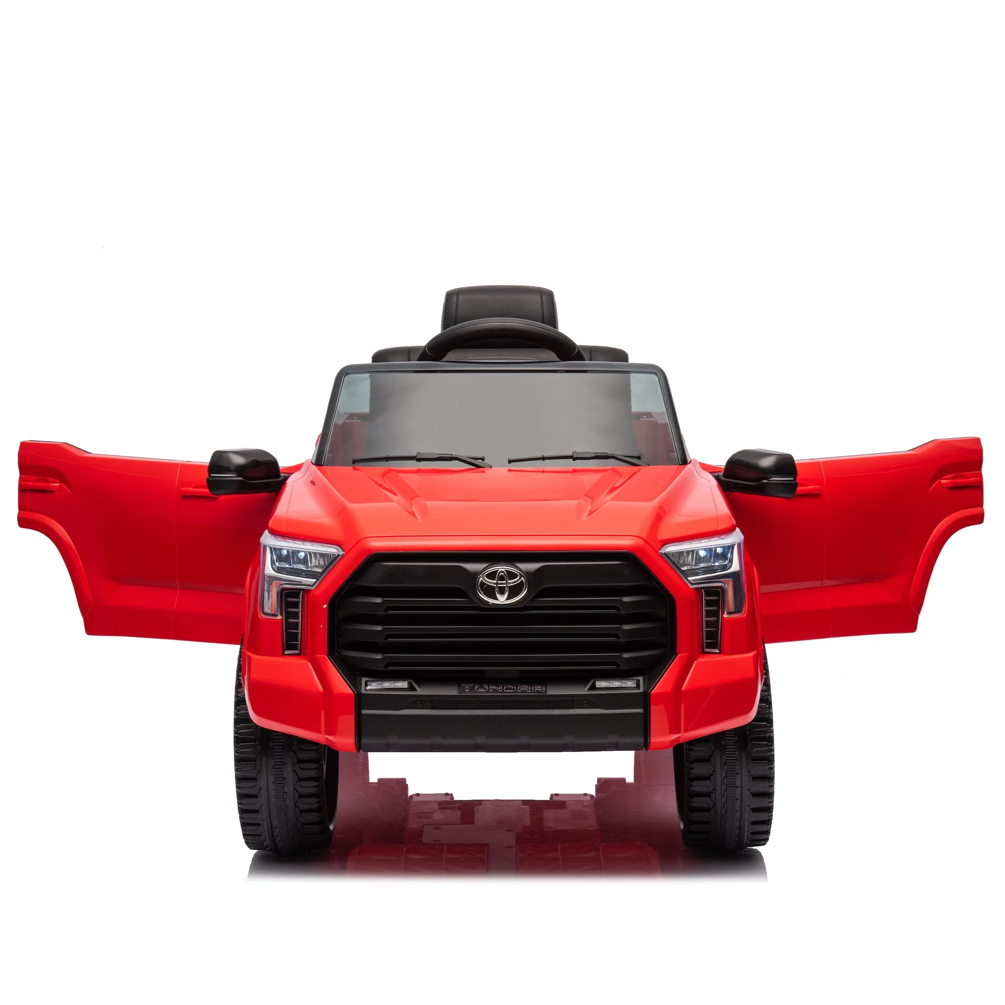 12 V Kids Ride on Car Officially Licensed Toyota Tundra Pickup, Battery Powered Toy Electric Car w/Remote Control, MP3, Bluetooth, LED Light, Ride On Toy w/3 Speeds and Suspension System, Red